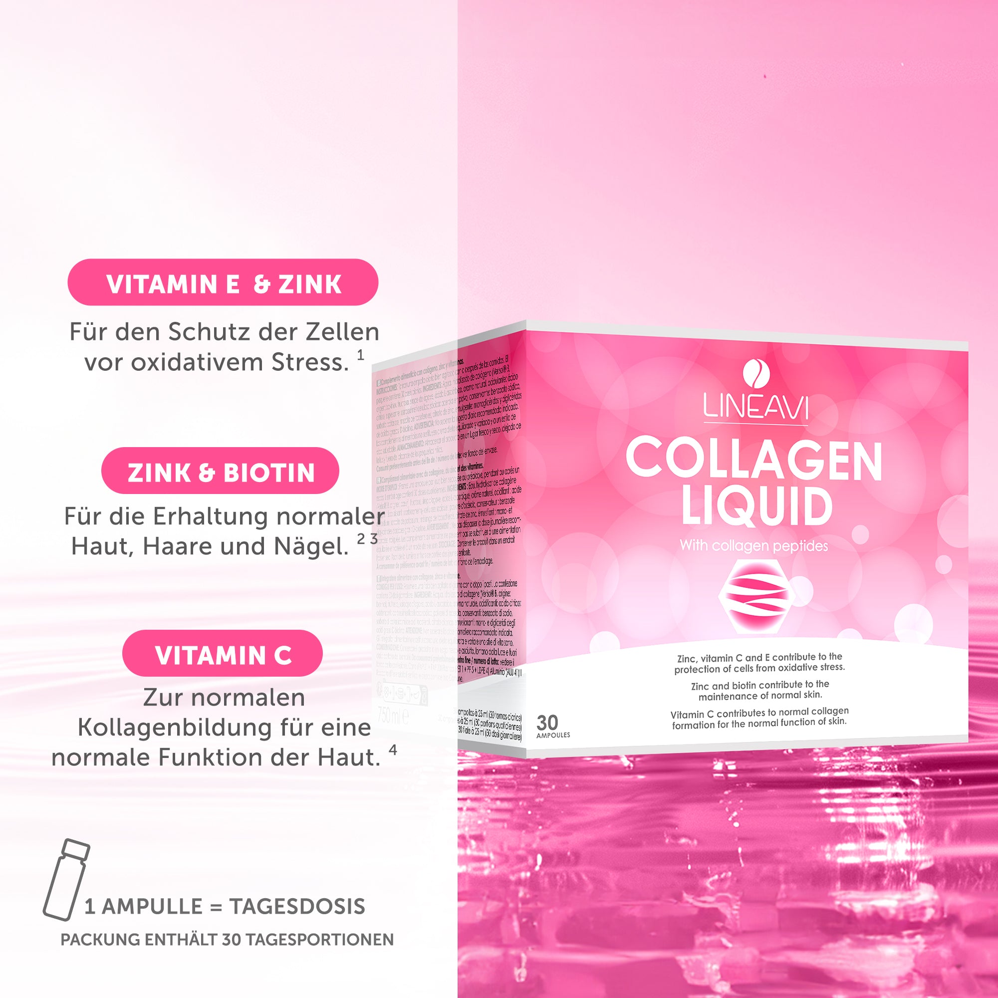 LINEAVI Kollagen Liquid (30x25ml Trinkfläschchen)