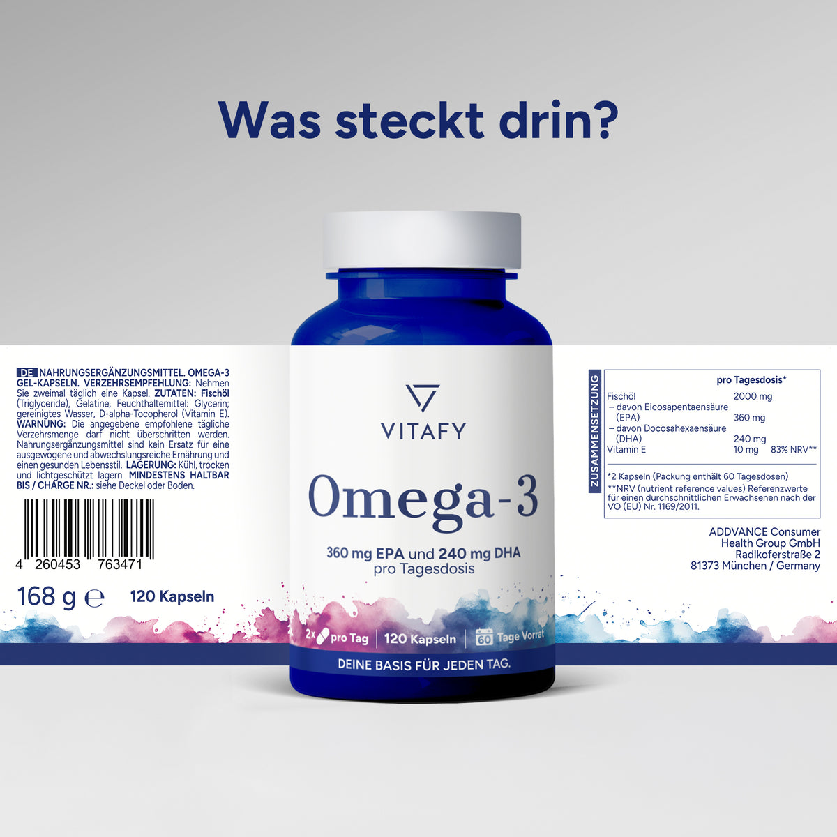 Omega-3-Fischöl (120 Kapseln)