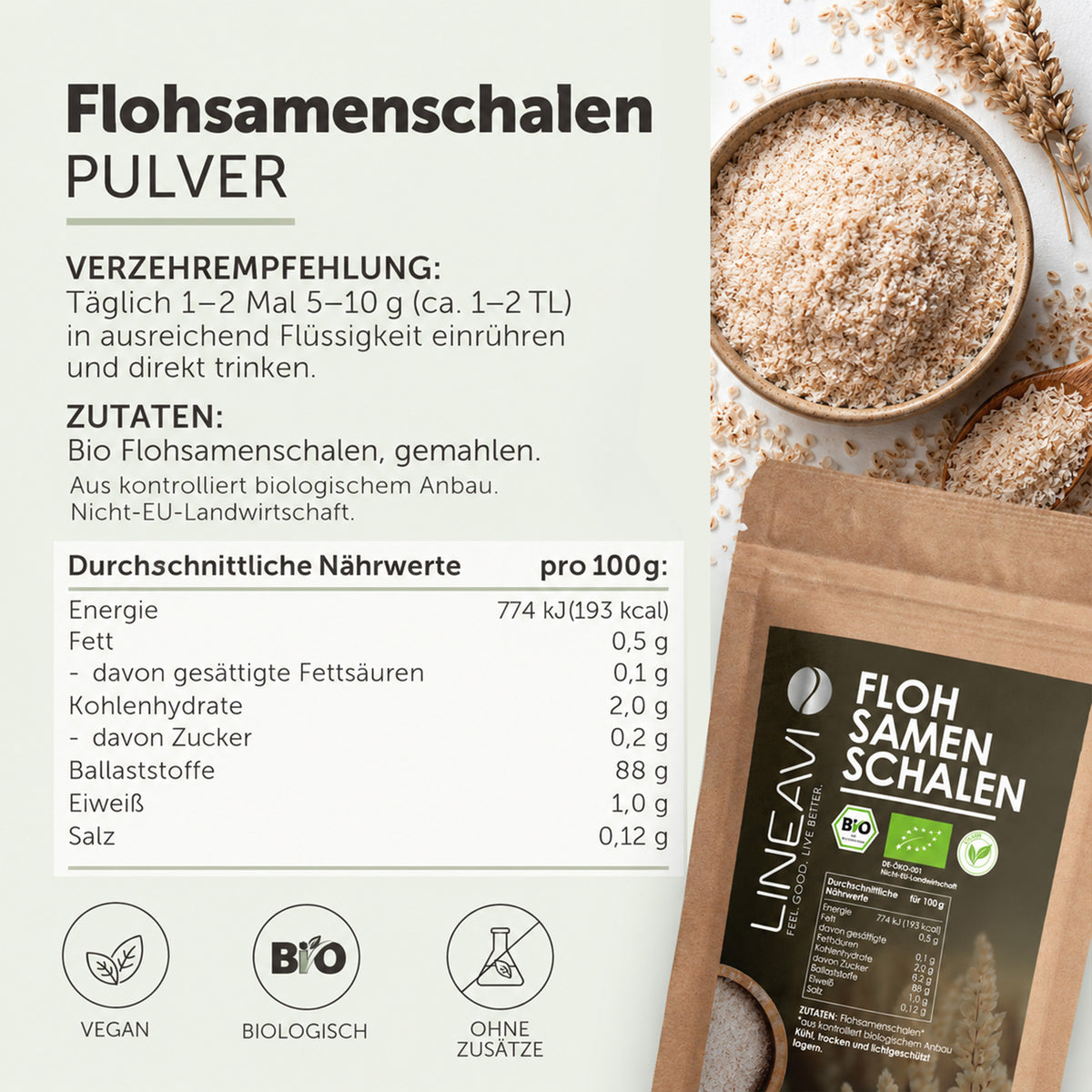 Psyllium blond bio (1000g)