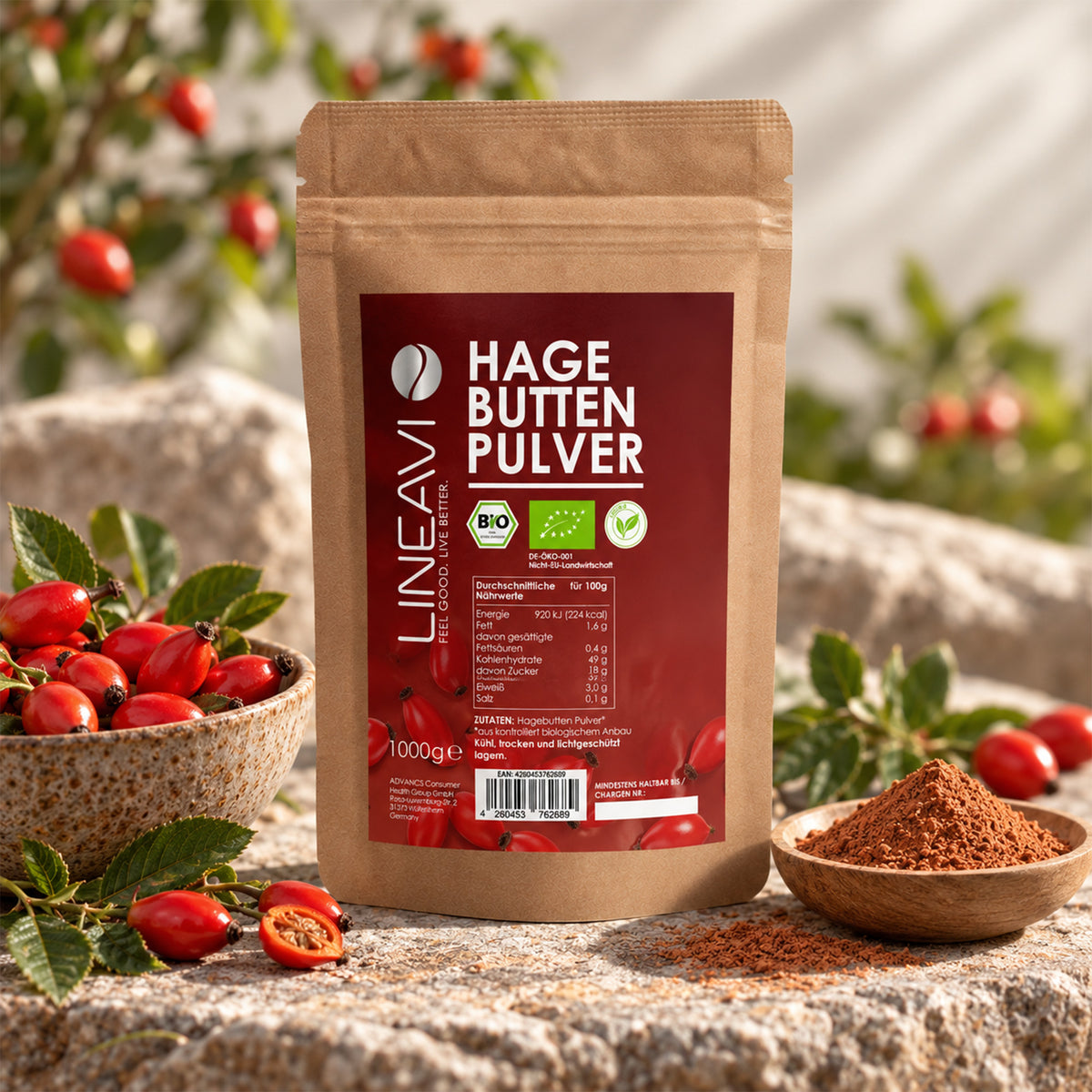 Poudre d'églantier bio (1000g)