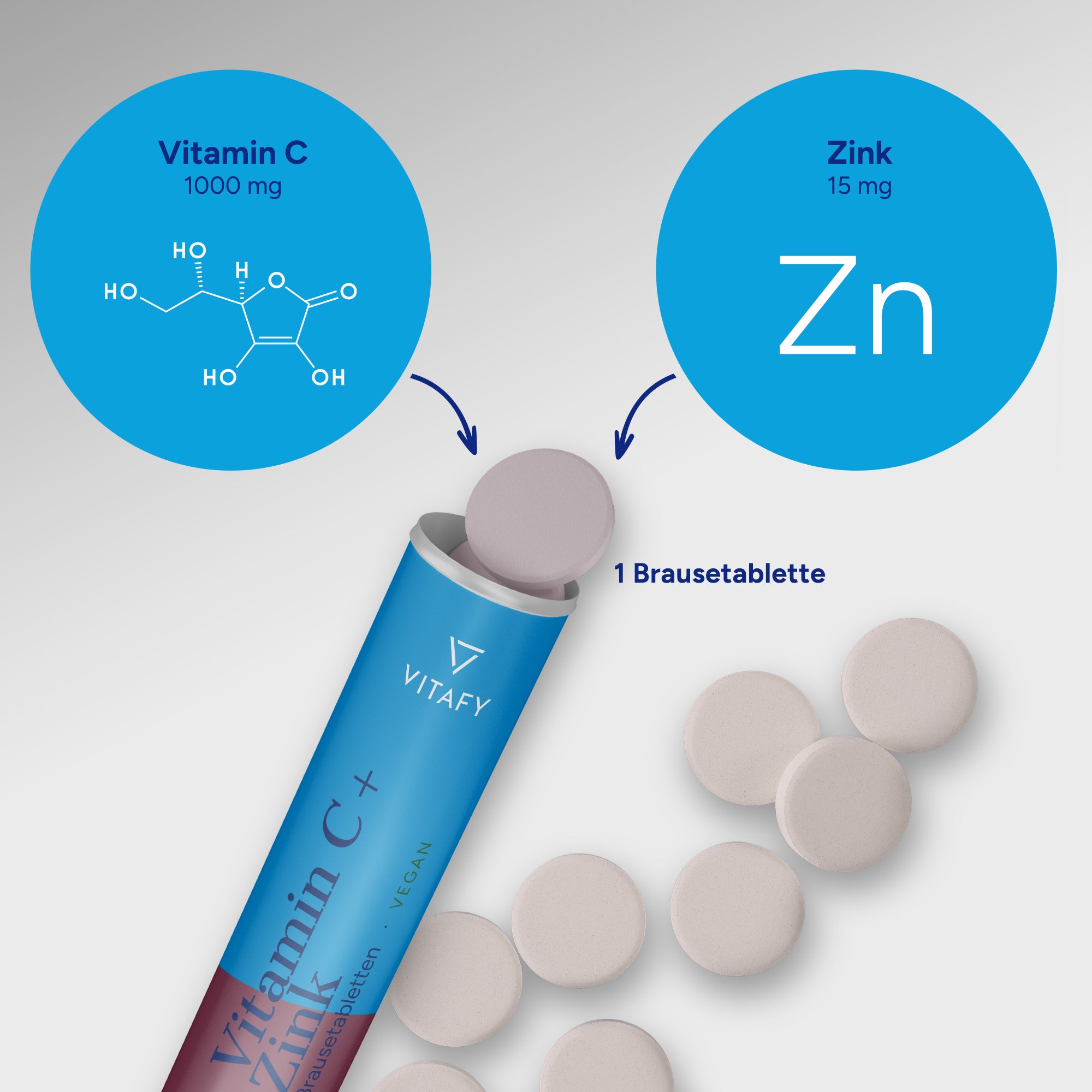 Vitamine C + Zinc - Cassis (20 comprimés effervescents)