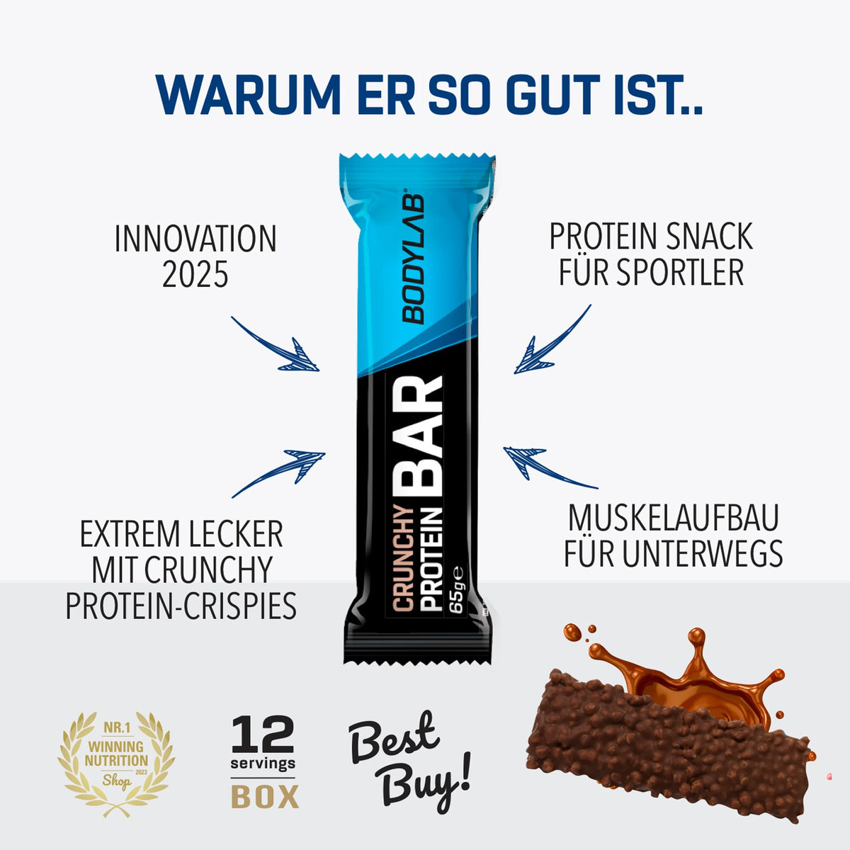 Barre Protéinée Croustillante Deluxe (12x65g)