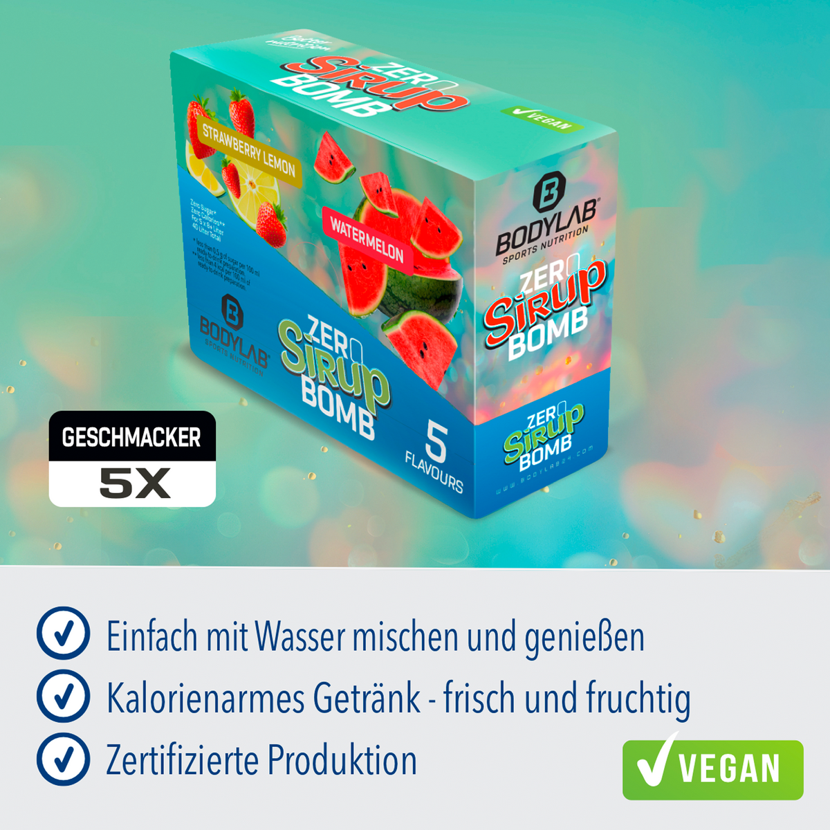 BOMBE de sirop ZÉRO 1.0 - 4.0 Boîte (5x65ml)