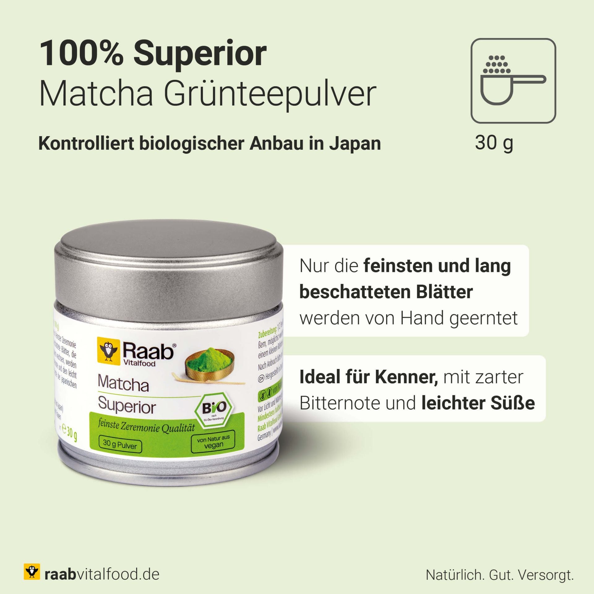Bio Matcha Superior Pulver (30g)