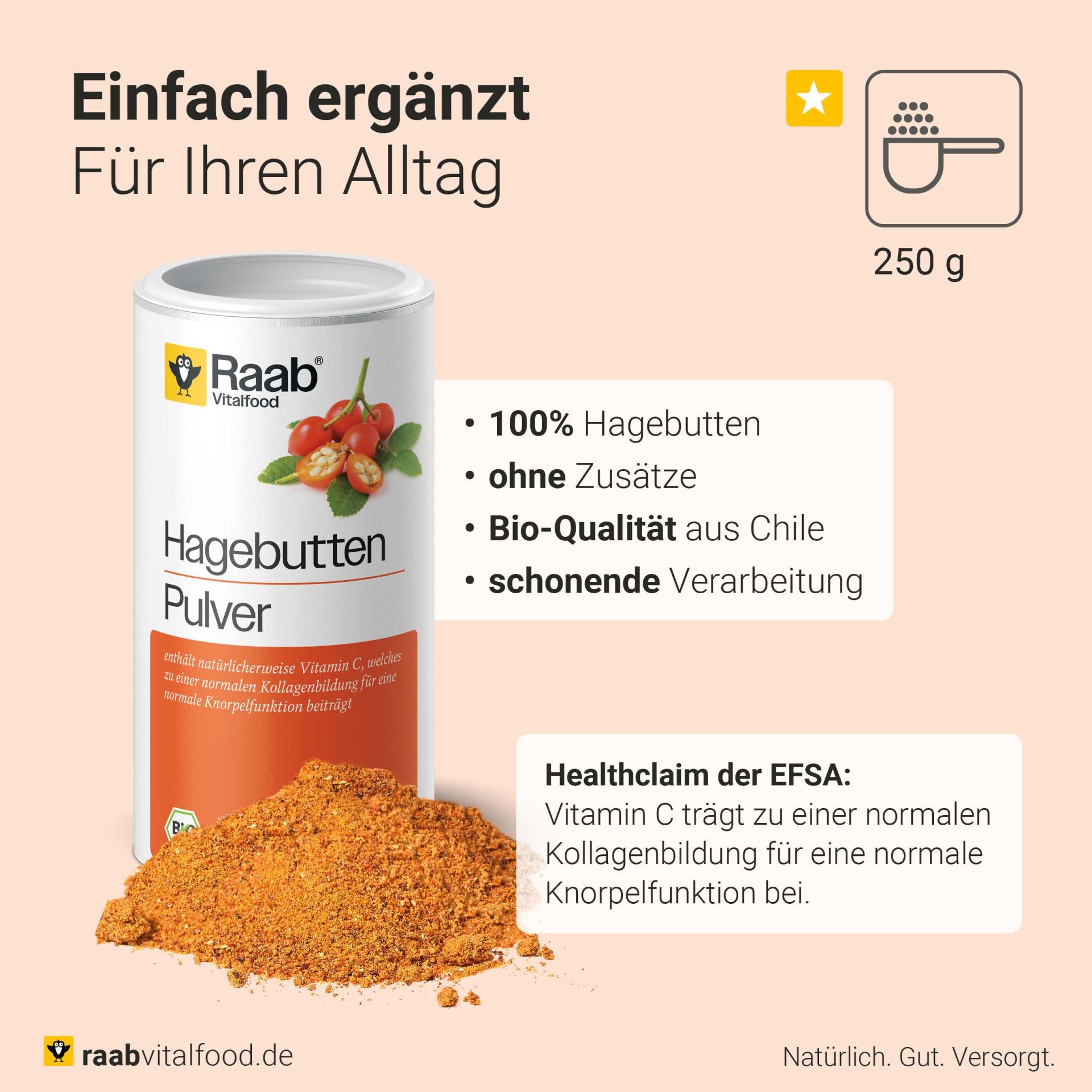 Bio Hagebutten-Pulver (250g)