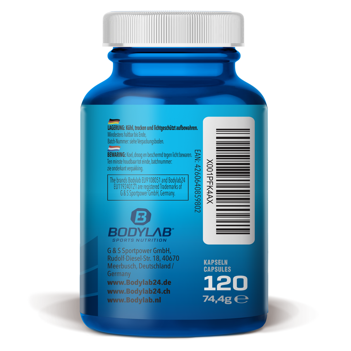 Ashwagandha + Magnésium - Zinc - Vitamine B6 (120 gélules)