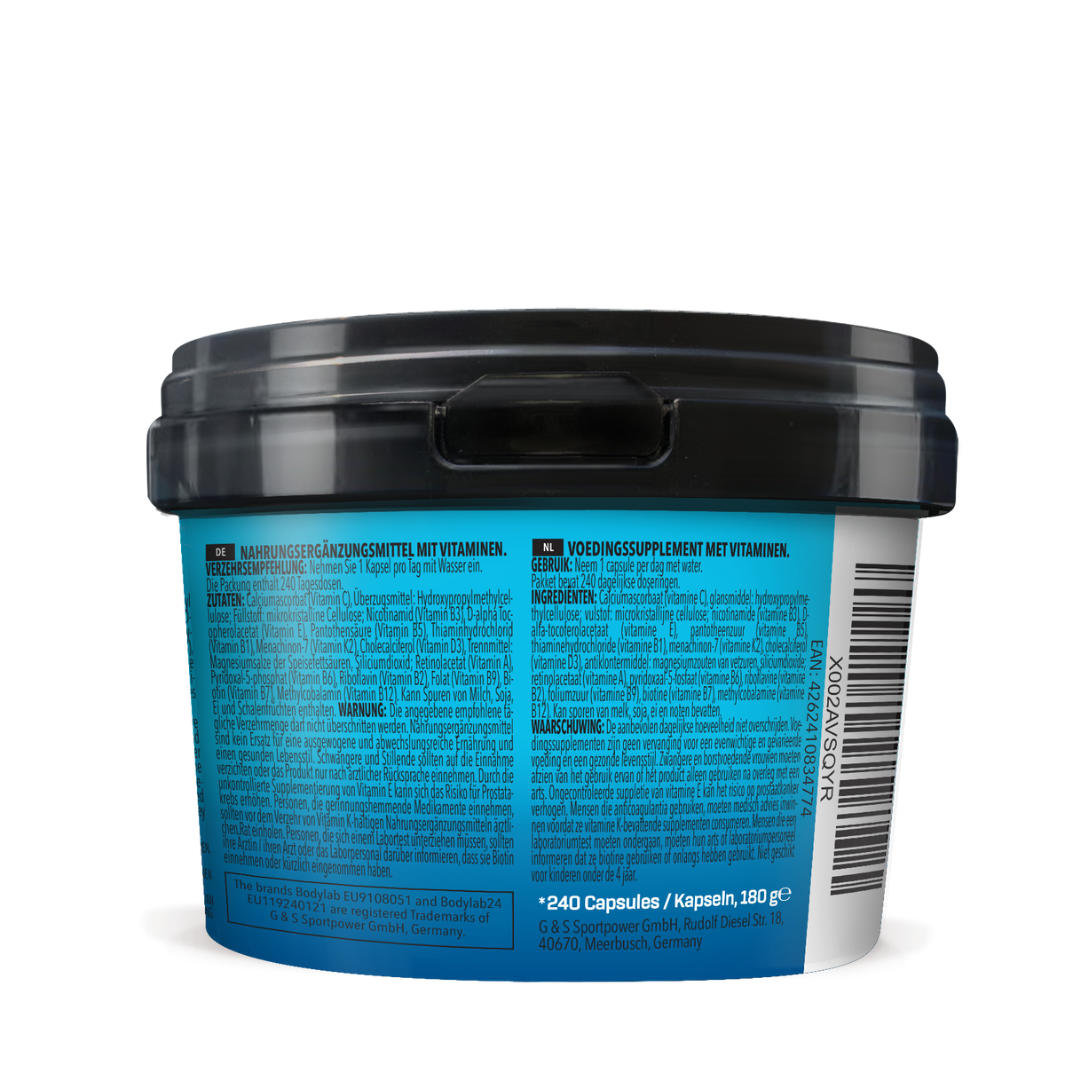 Bodybuilder Vitamines Stack (240 gélules)