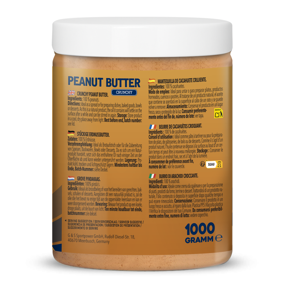 Beurre de cacahuète 100% (1000g)