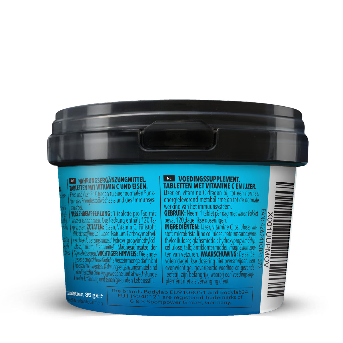 Fer + Vitamine C (Coup de fouet énergétique – Stimulant immunitaire) (120 comprimés)
