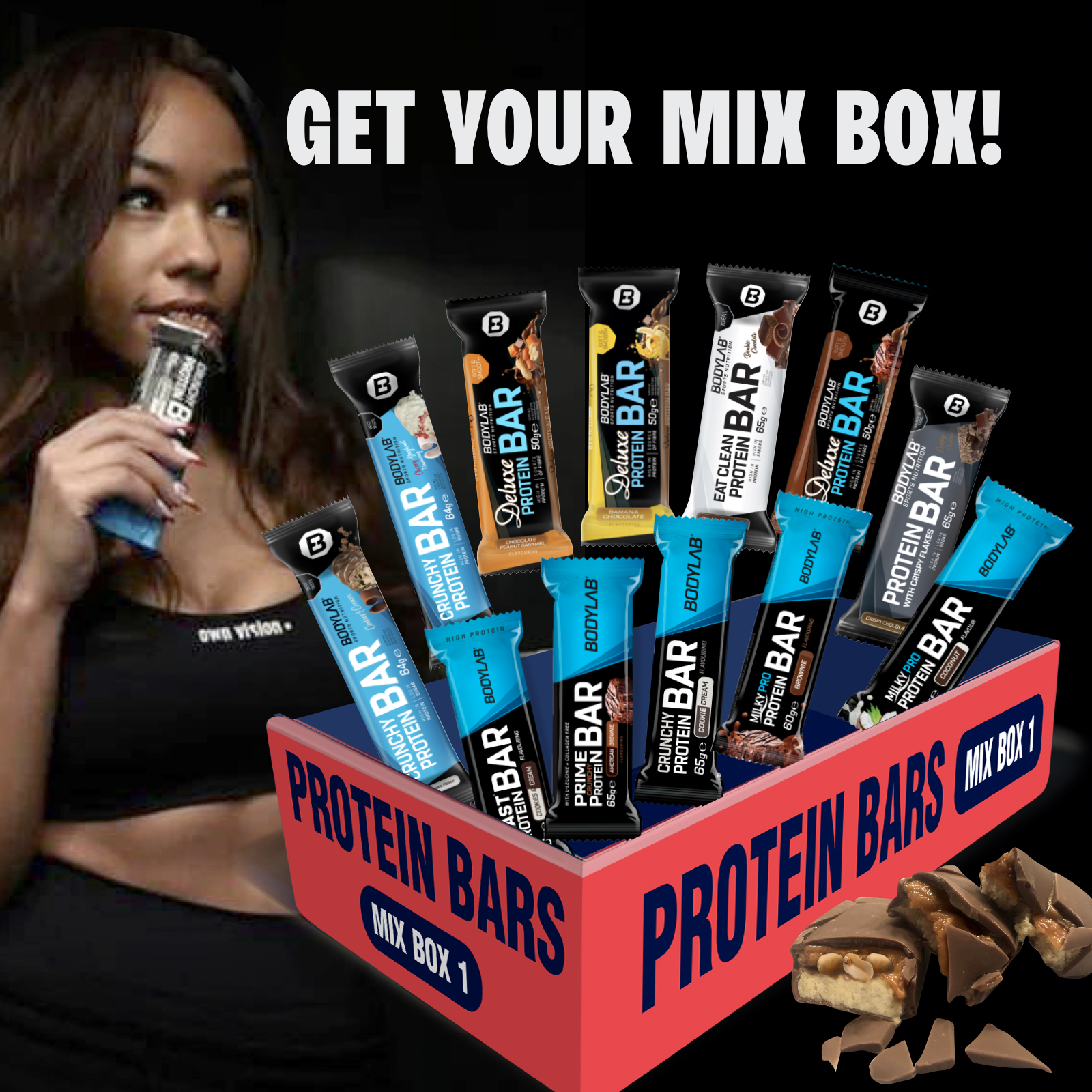 EXKLUSIVER DEAL: 5Für2 Protein-Powerpack mit 2 x 500 g Creatine + 1 x Riegel Mix Box GRATIS