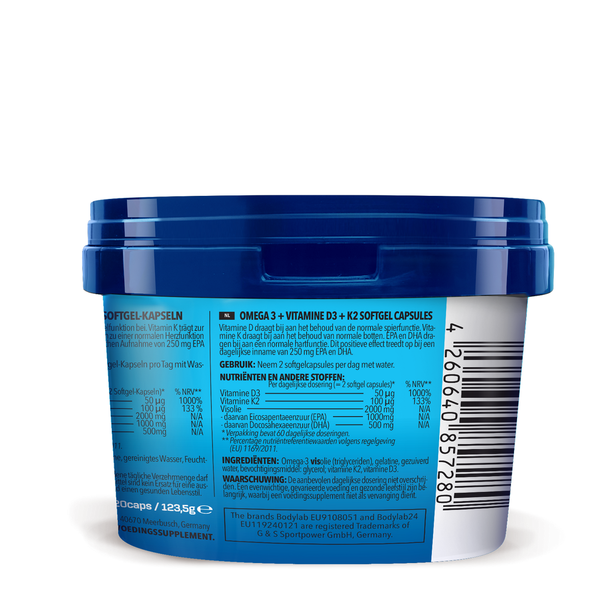 Omega-3 + Vitamine D3 + K2 Extrême (120 capsules)