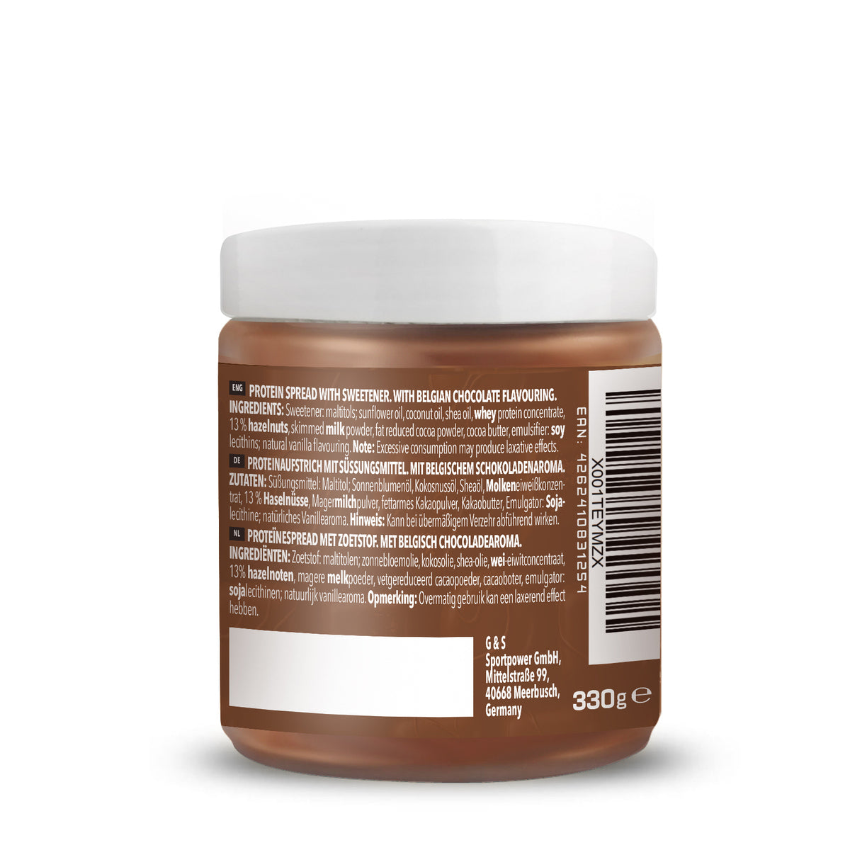 Pâte à tartiner protéinée saveur chocolat belge (330 g)