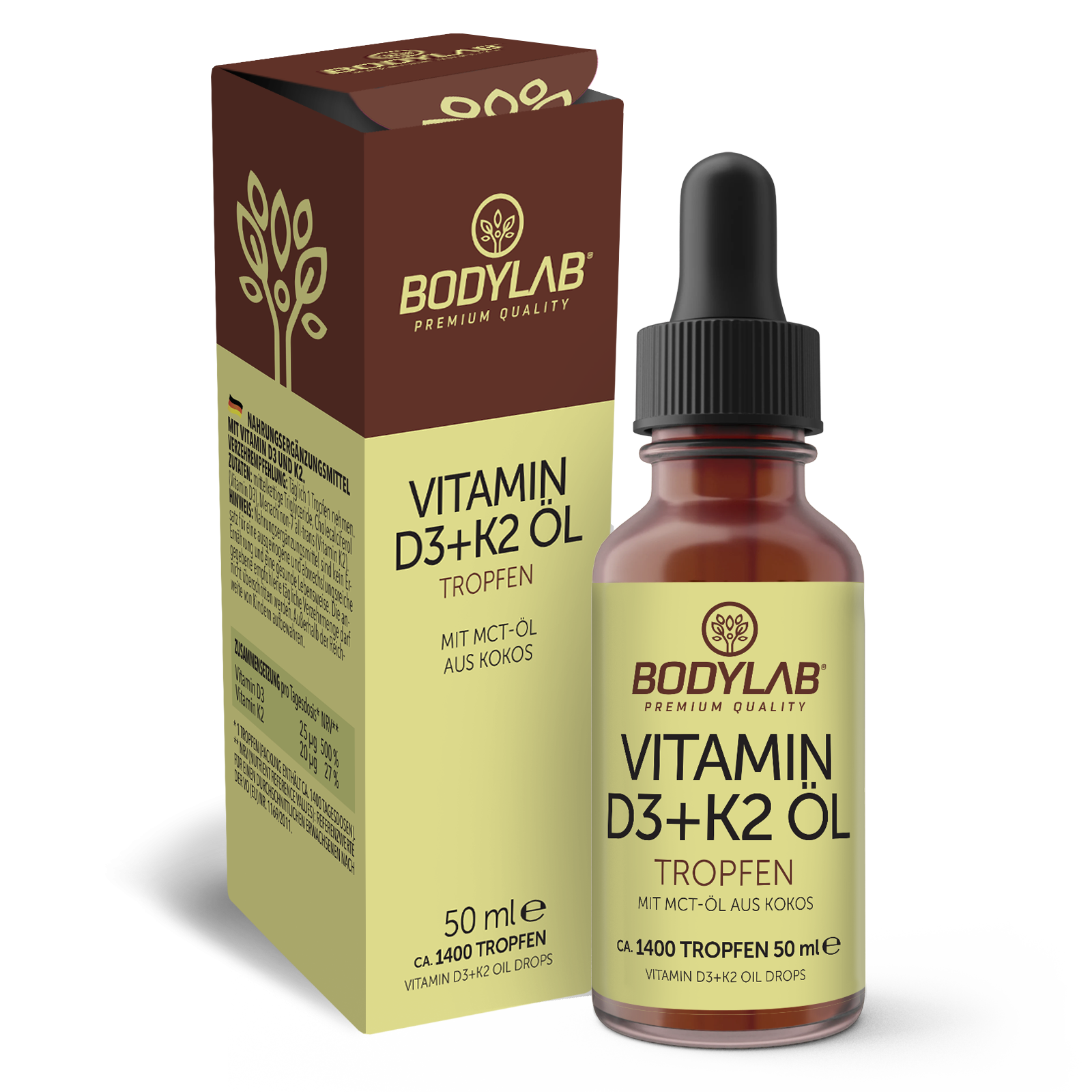 Vitamin D3+K2 Öl Tropfen (50ml)