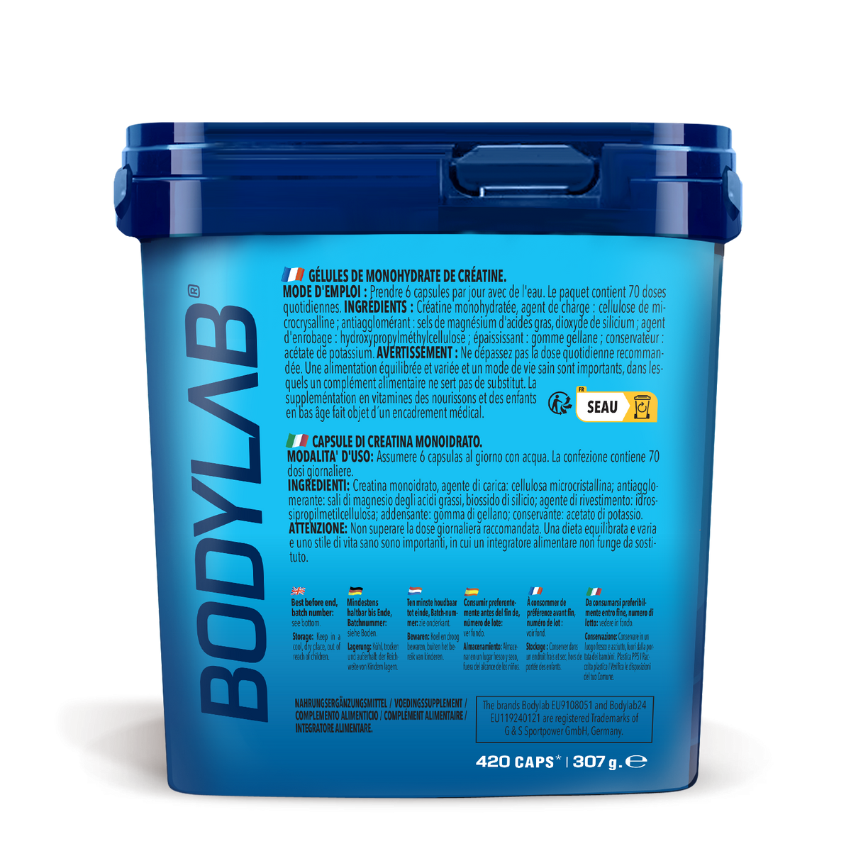 BIG PACK Créatine Monohydrate (420 gélules)
