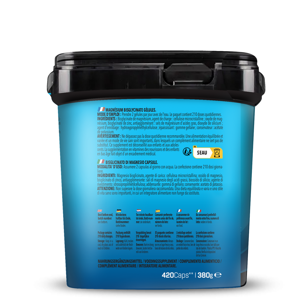 BIG PACK Bisglycinate de Magnésium (420 gélules)