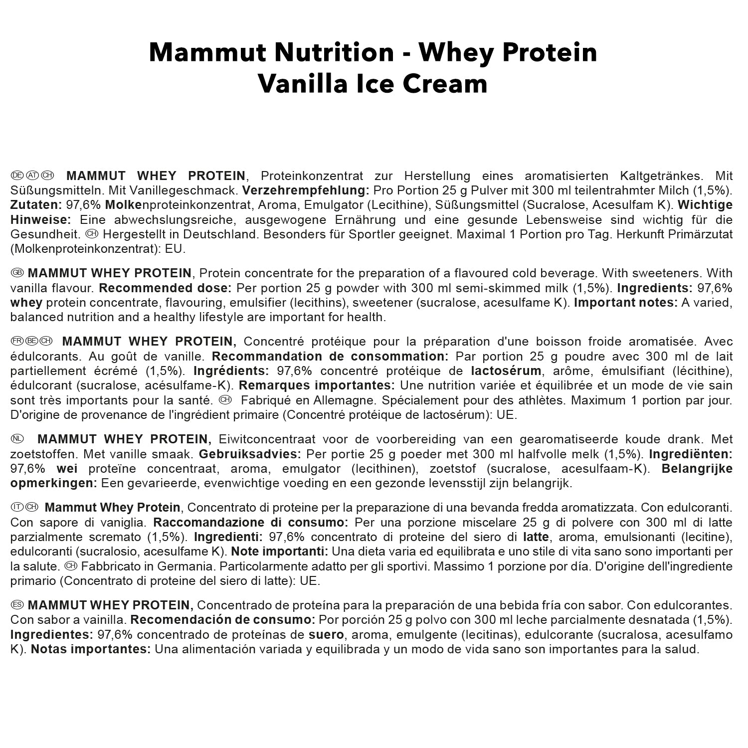 Mammut Whey Protein (3000g)