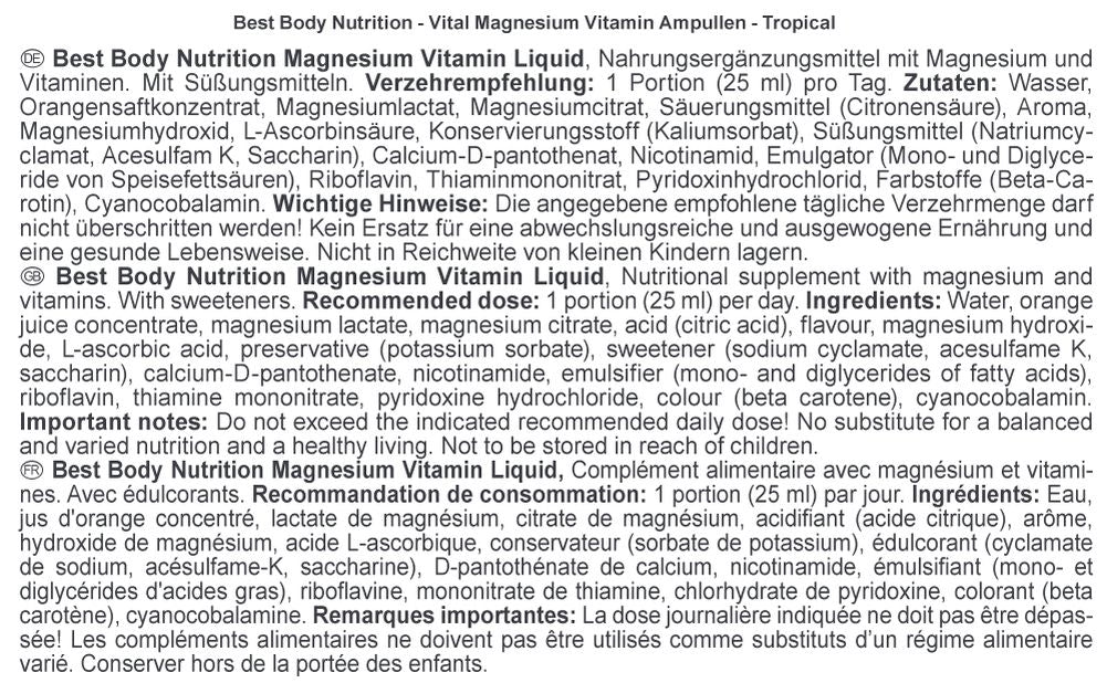 Magnesium liquide tropical (20x25ml)