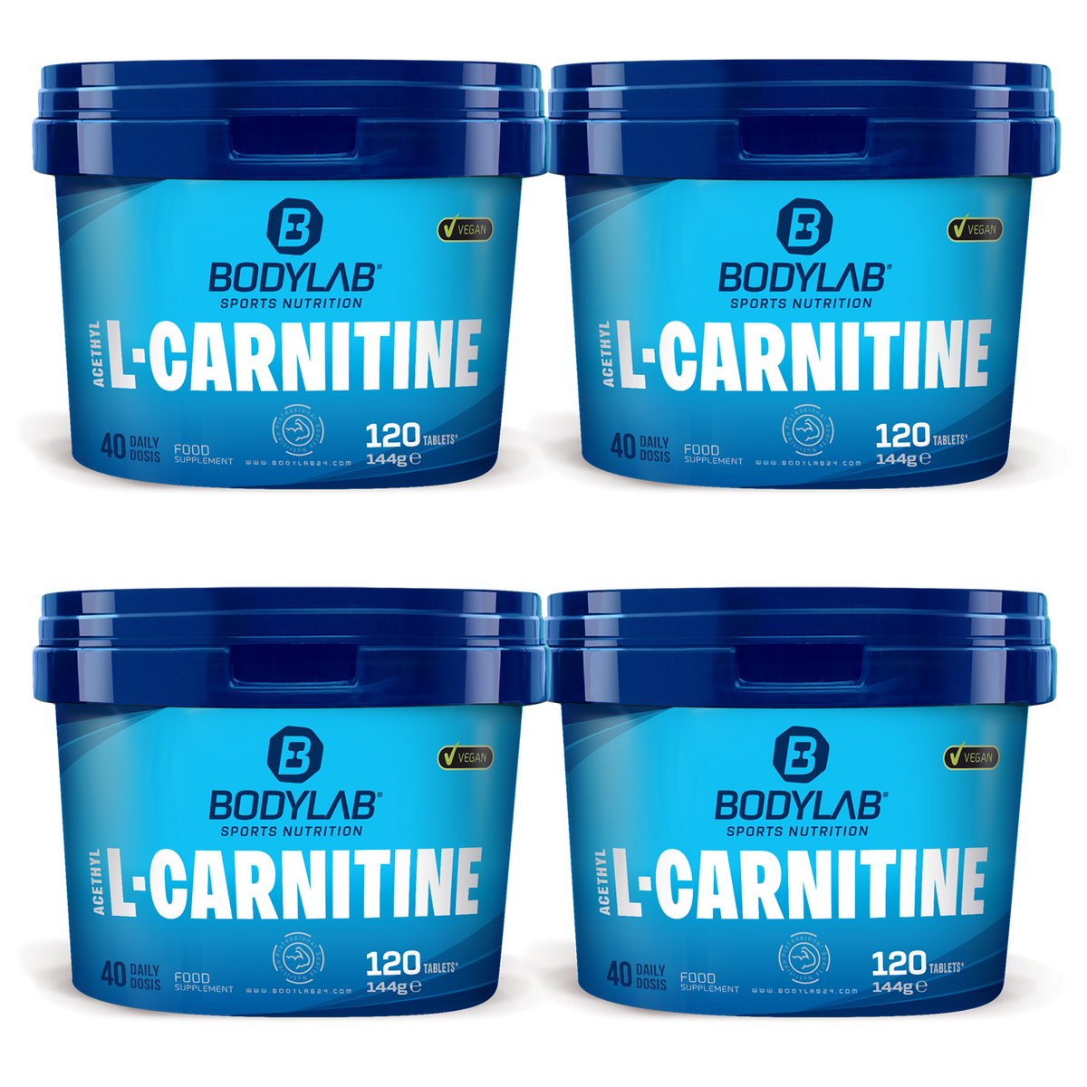4 x Bodylab24 Acetyl L-Carnitine (je 120 Tabletten)