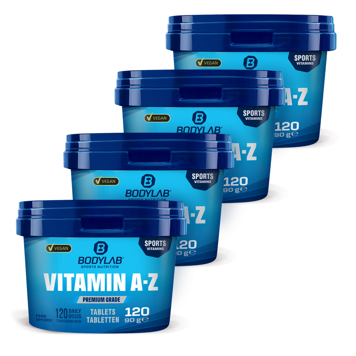 4 x Vitamine A-Z (120 comprimés chacun)