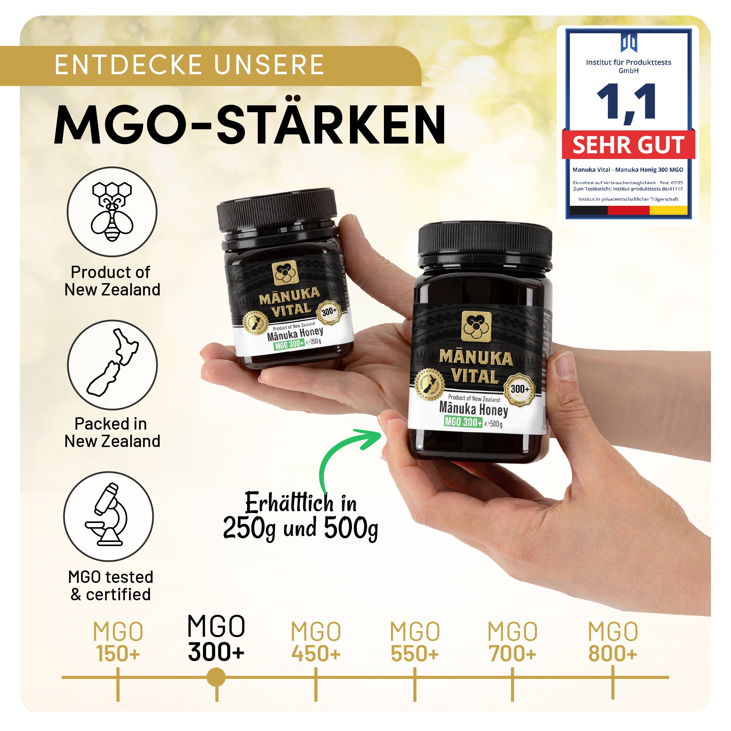 Miel de Manuka Vital MGO 300+ (500g)