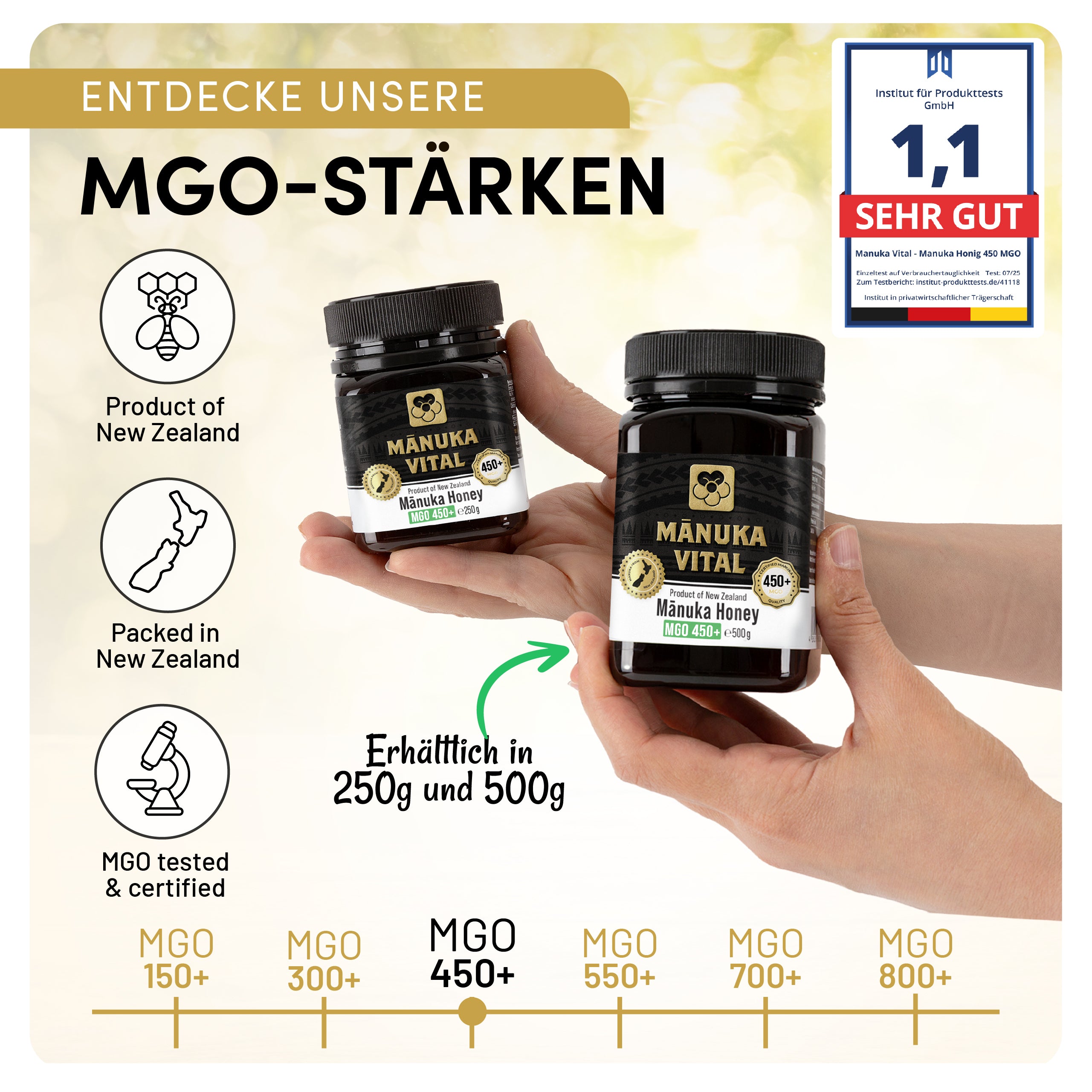 Miel de Manuka Vital MGO 450+ (500g)