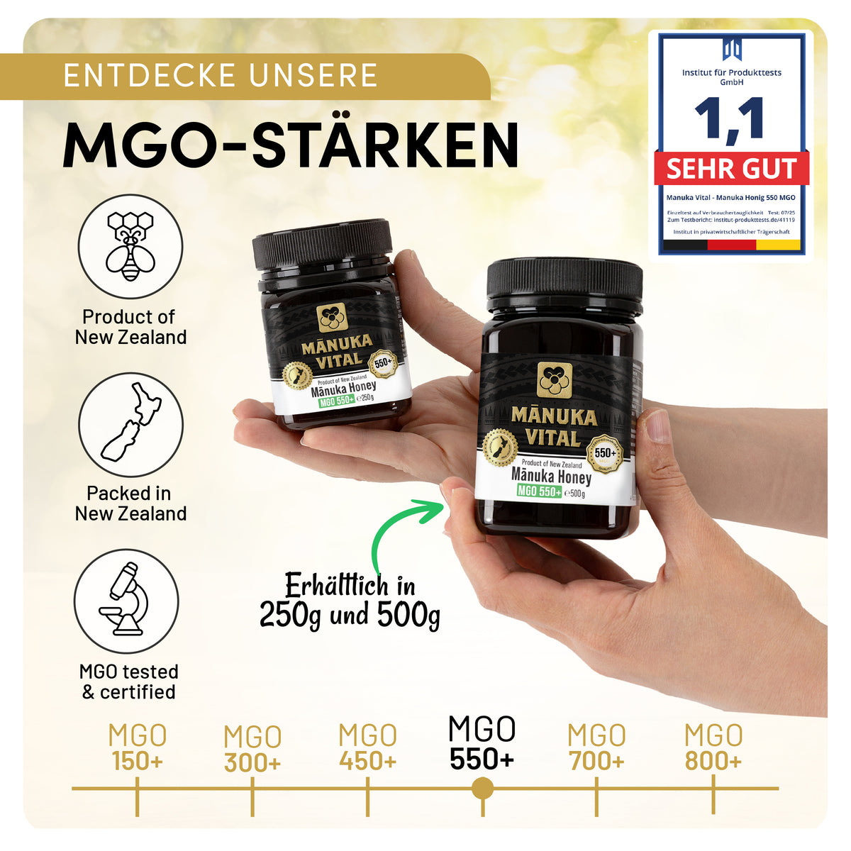 Miel de Manuka Vital MGO 550+ (250g)
