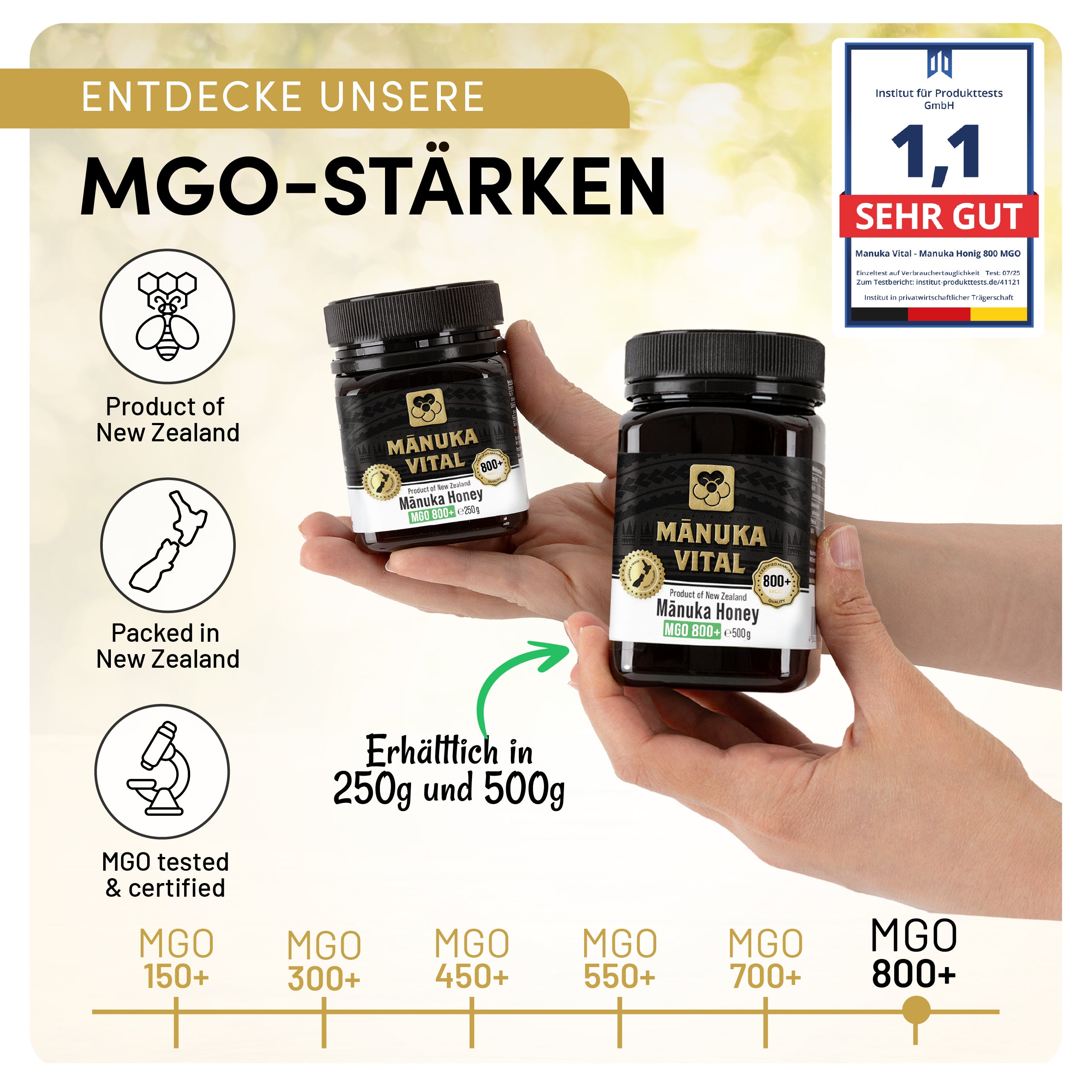 Miel de Manuka Vital MGO 800+ (250g)