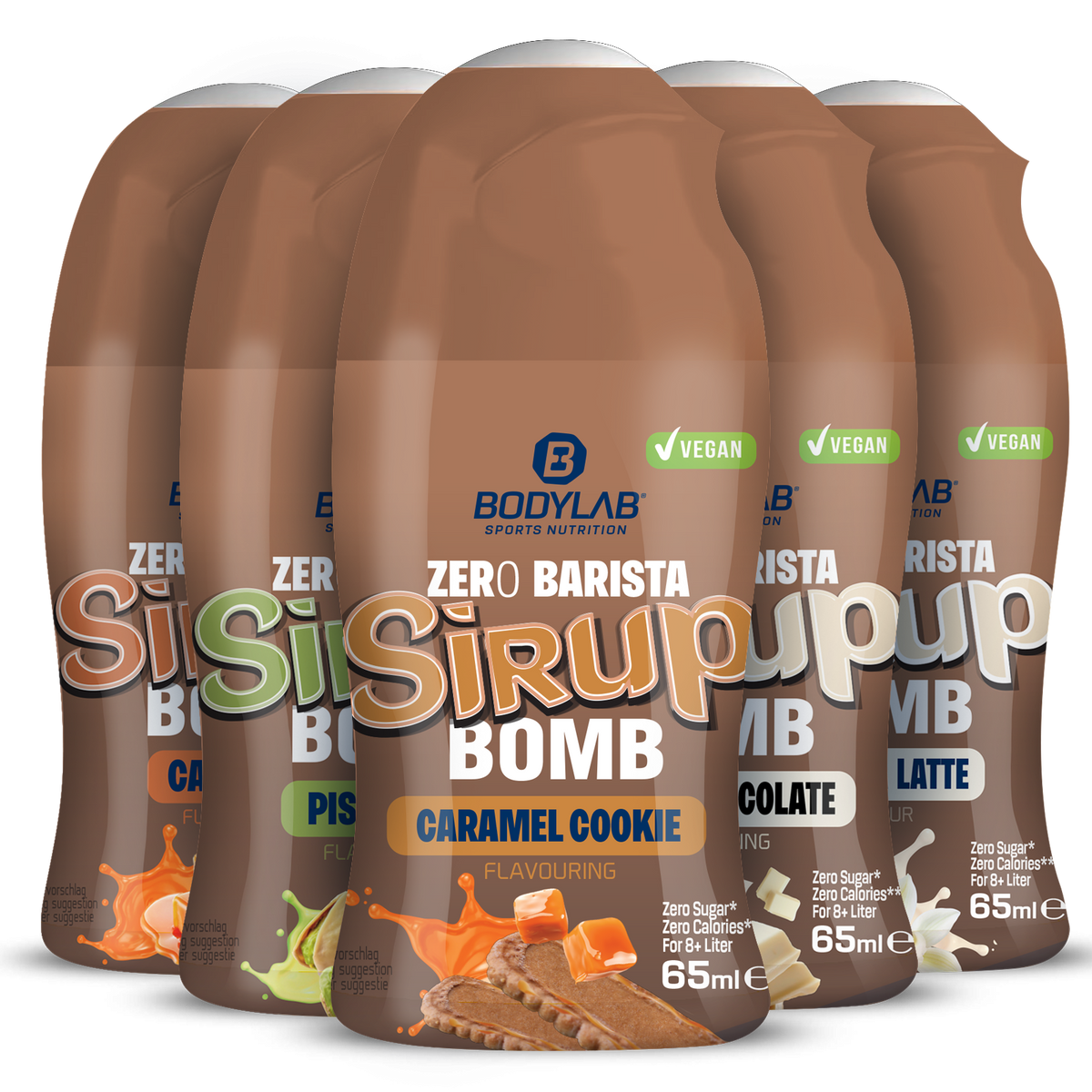 Coffret de sirops ZERO Barista Bomb (5x65g)