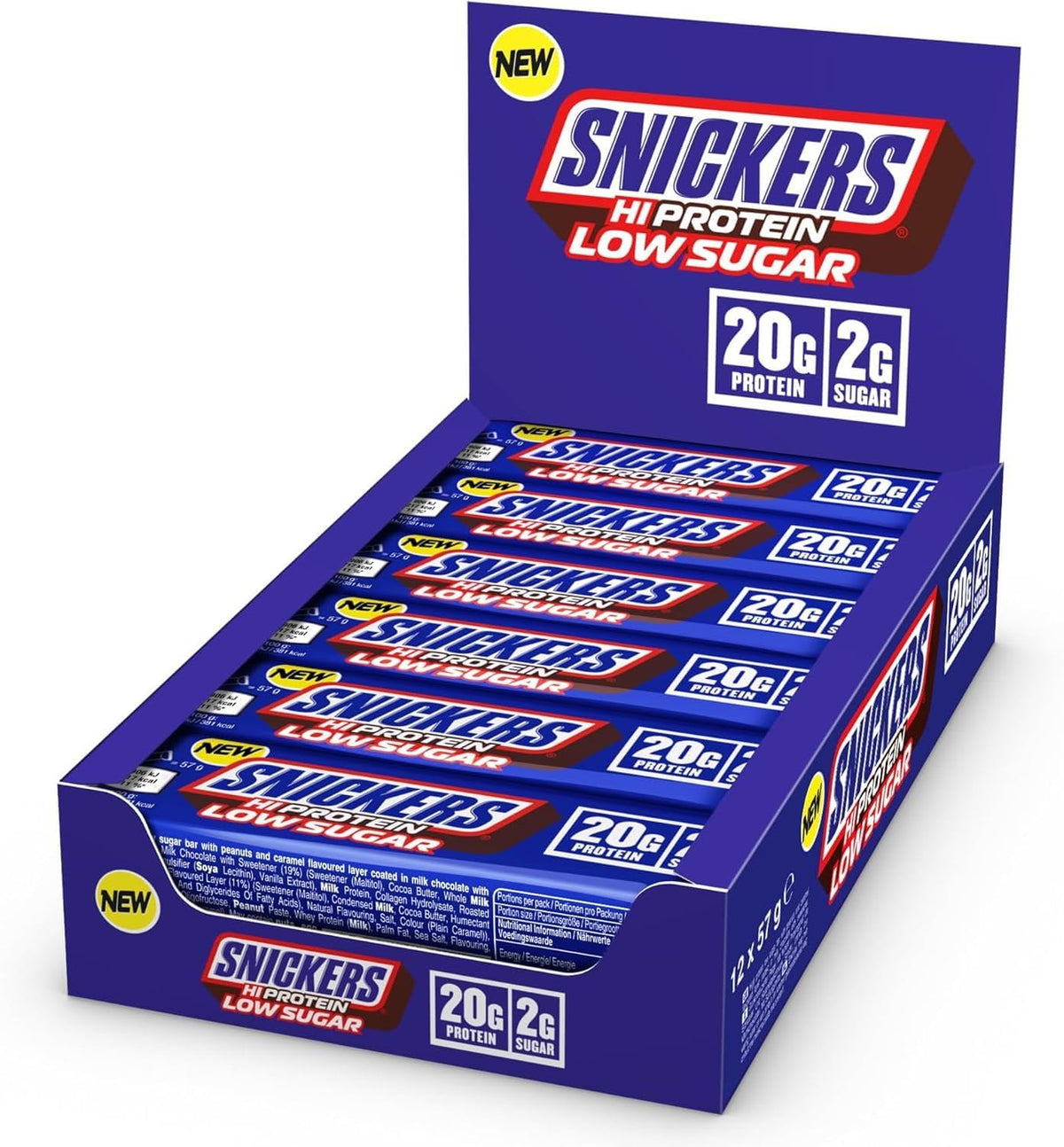 Snickers Low Sugar High Protein Bar (12x57g)