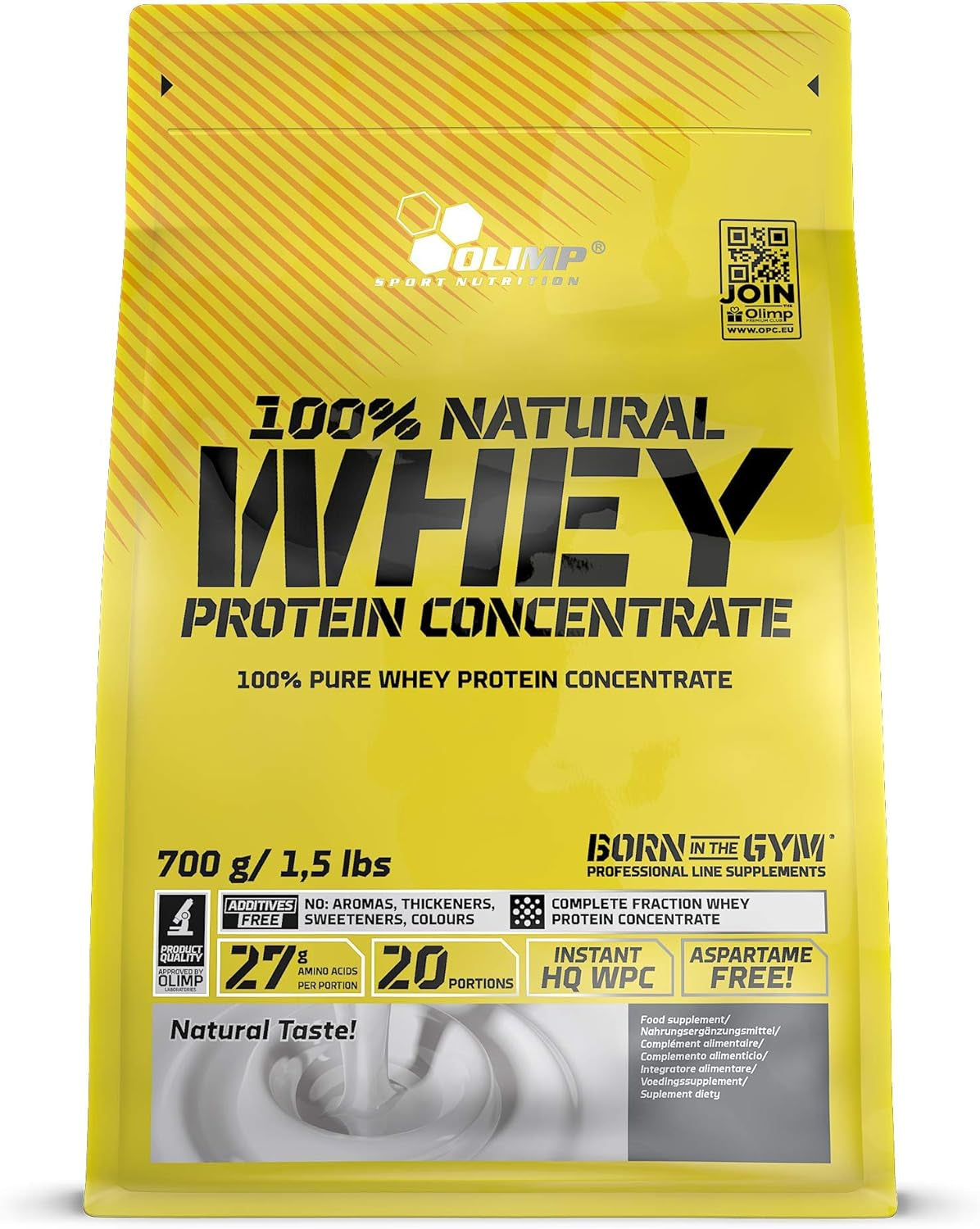 Concentré de protéines de lactosérum 100% (700g)