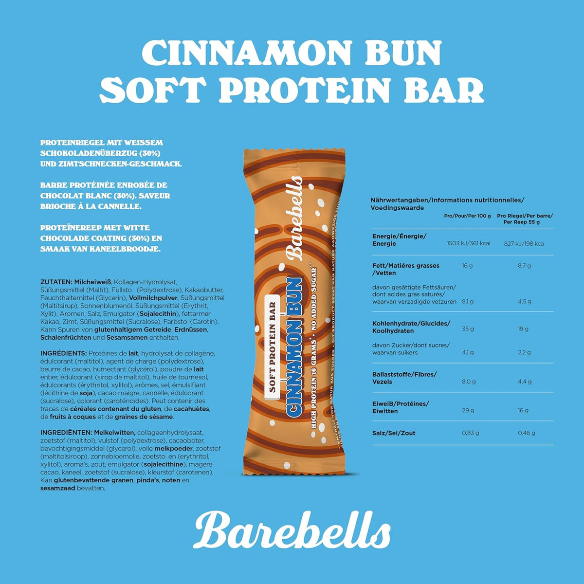 Barre protéinée moelleuse (12x55g)