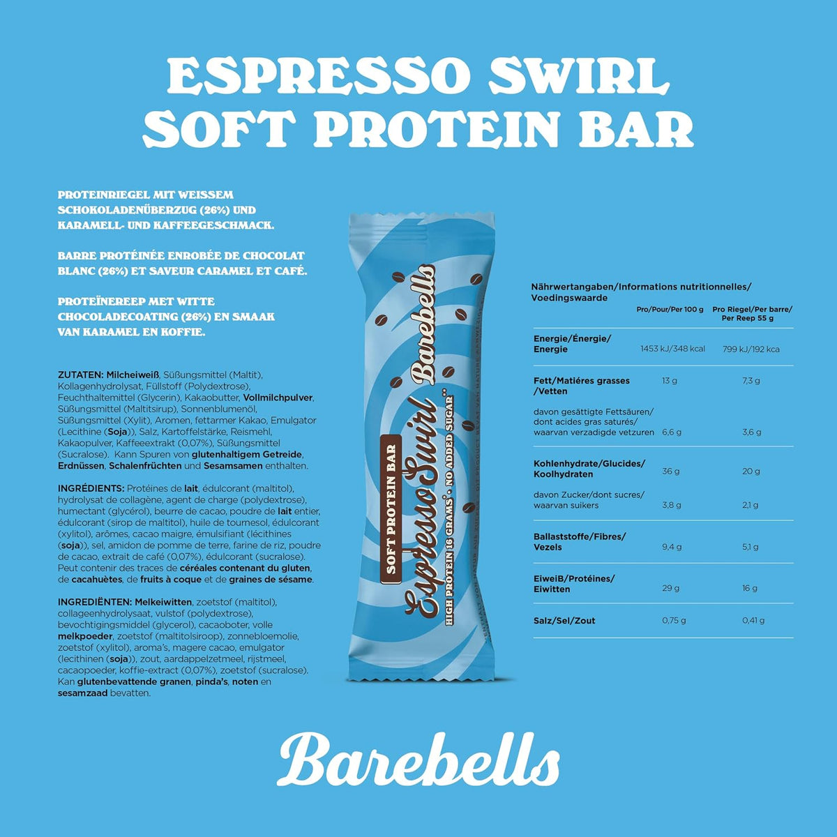Barre protéinée moelleuse (12x55g)