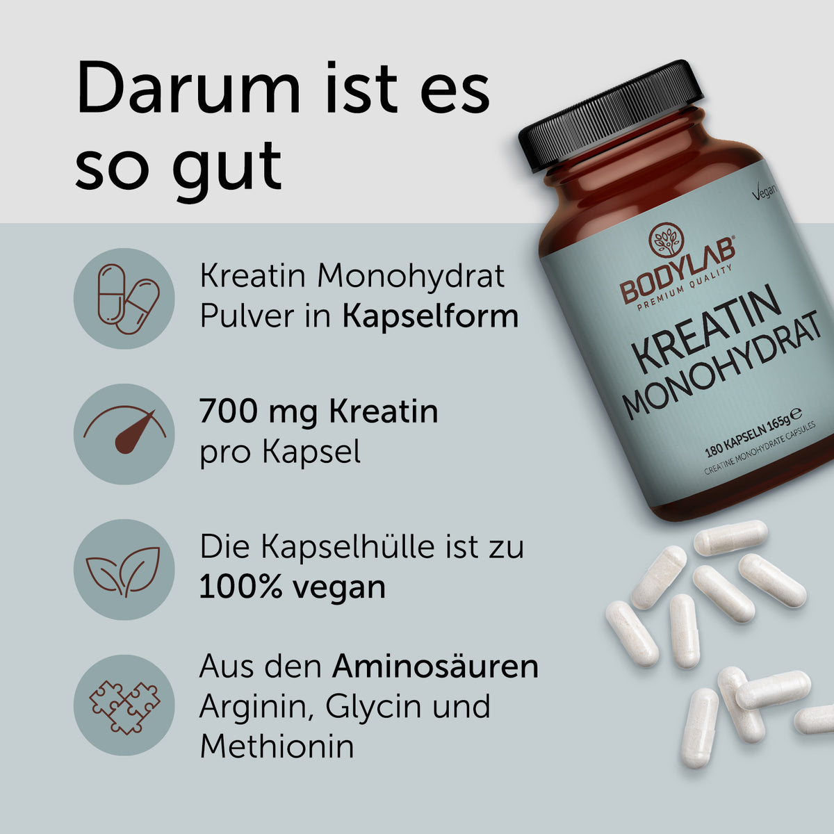 Créatine Monohydrate (180 capsules)