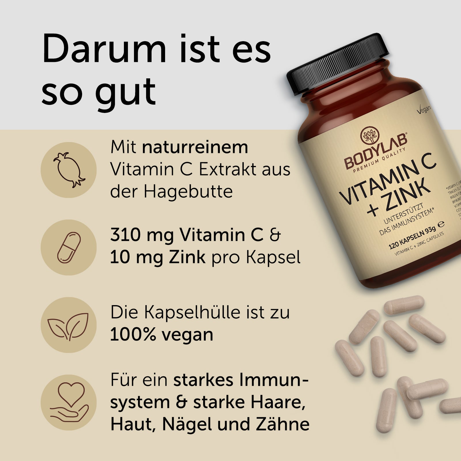 2 x Vitamin C + Zink (2 x 120 Kapseln)