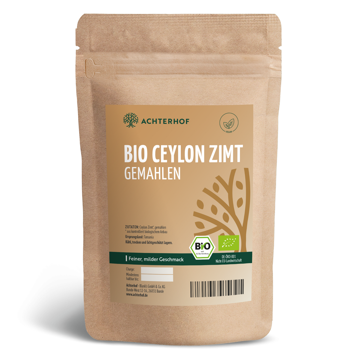 Bio Ceylon Zimt gemahlen (250g)