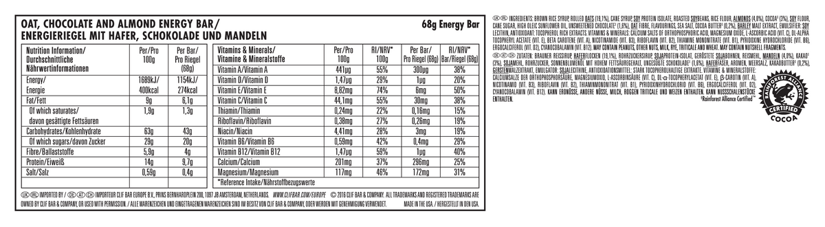 6 x Barres assorties (6x68g)