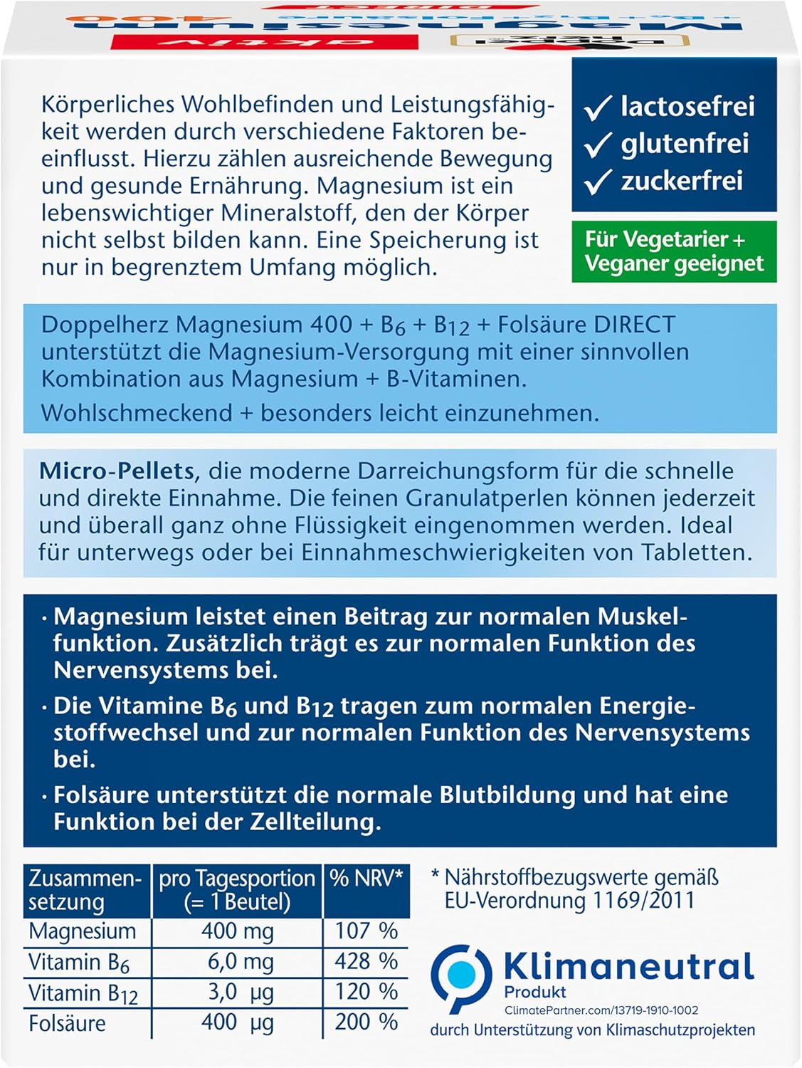 Magnésium 400 direct (40 sachets individuels)