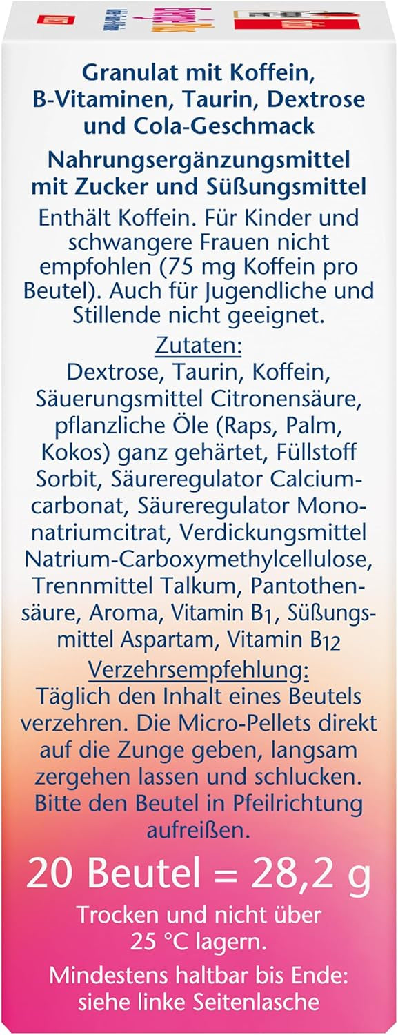 Énergie Plus Caféine + Taurine + Vitamines B Direct (20 sachets doseurs)
