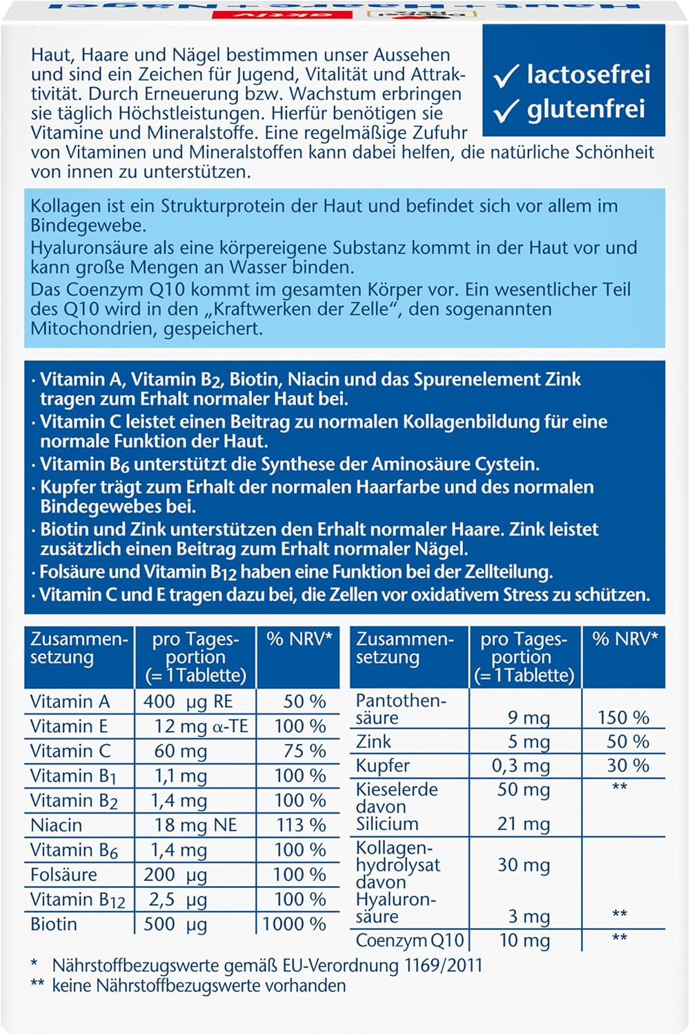 Haut + Haare + Nägel (30 Tabletten)
