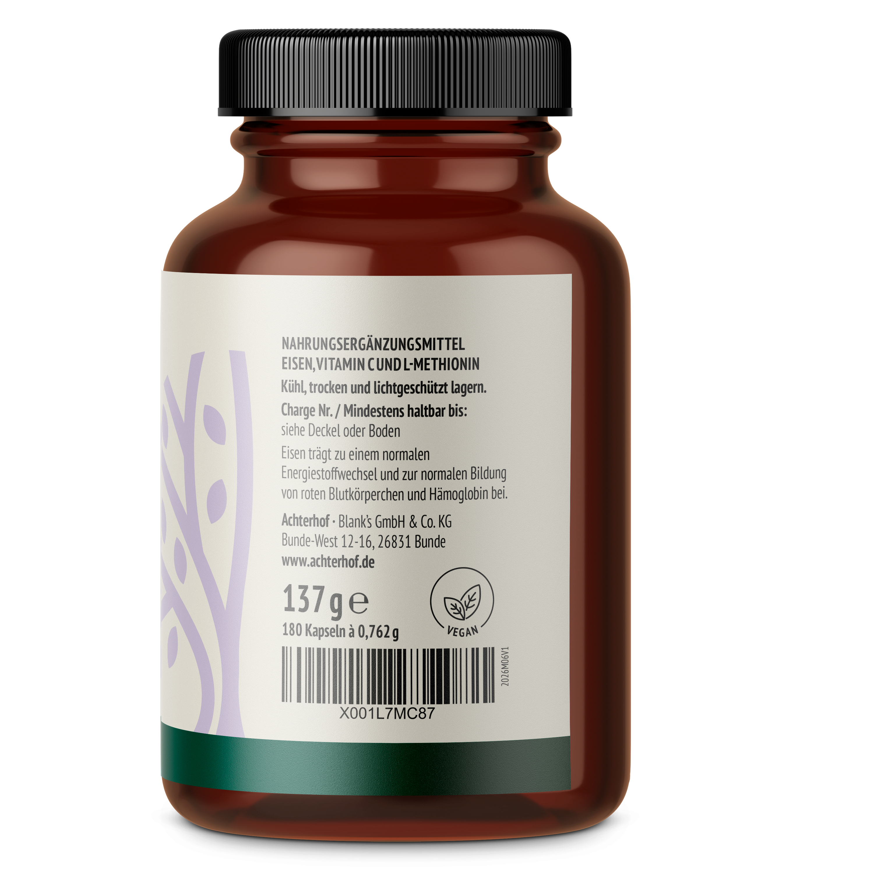 Fer + Vitamine C (180 gélules)