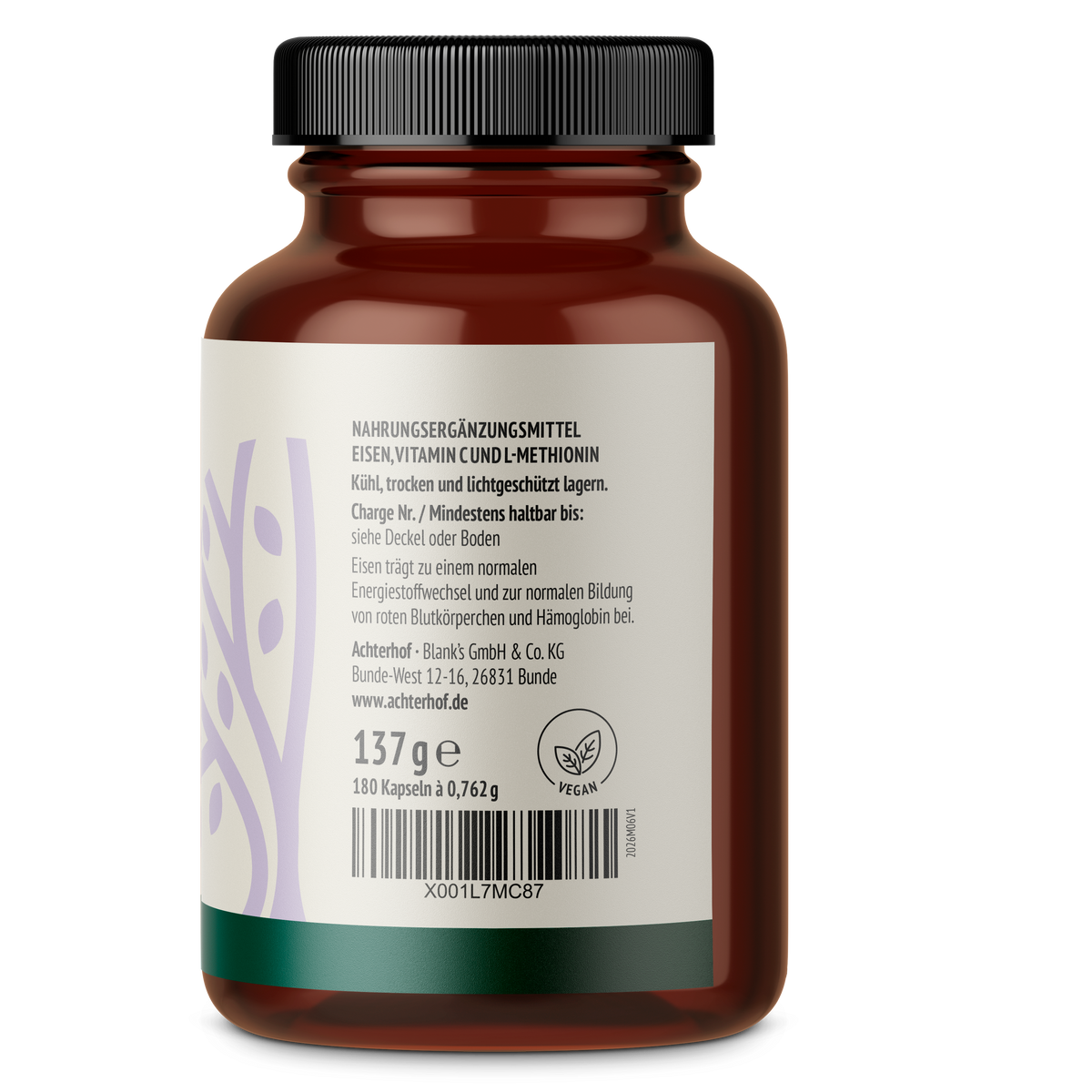 Fer + Vitamine C (180 gélules)