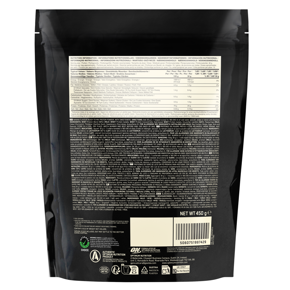100% Whey Gold Standard (450g)