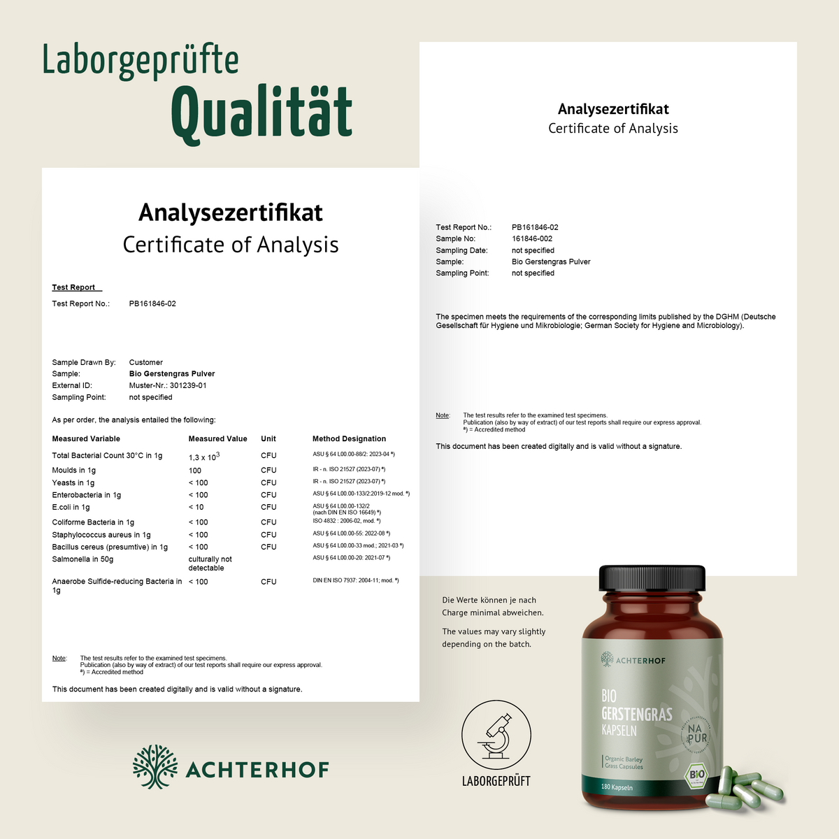 Gélules d'herbe d'orge bio (180 gélules)