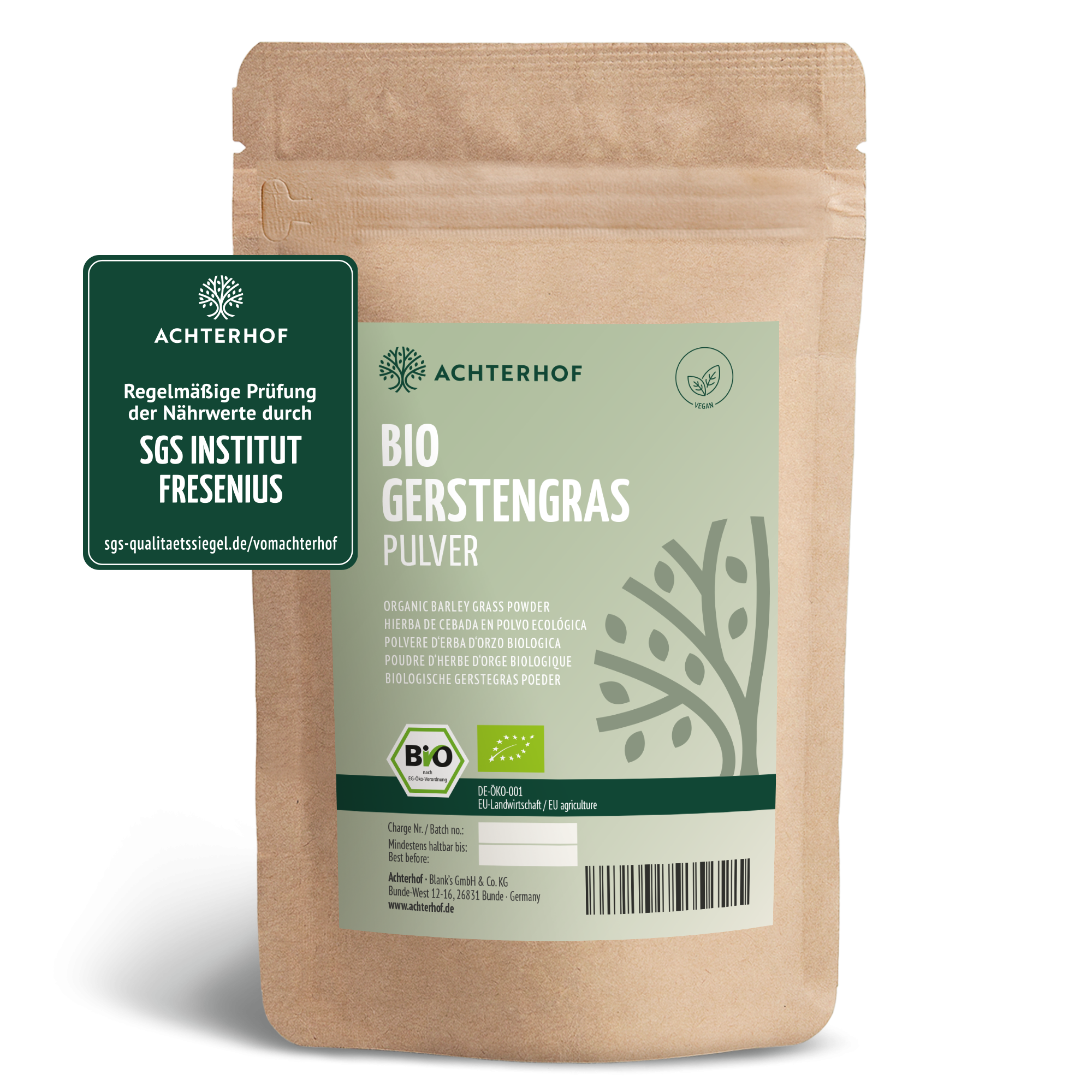 Gerstengras Pulver Bio (1000g)