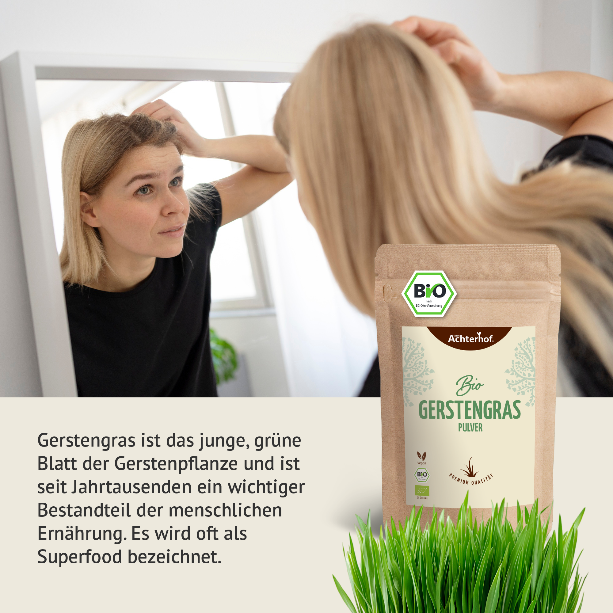 Gerstengras Pulver Bio (1000g)