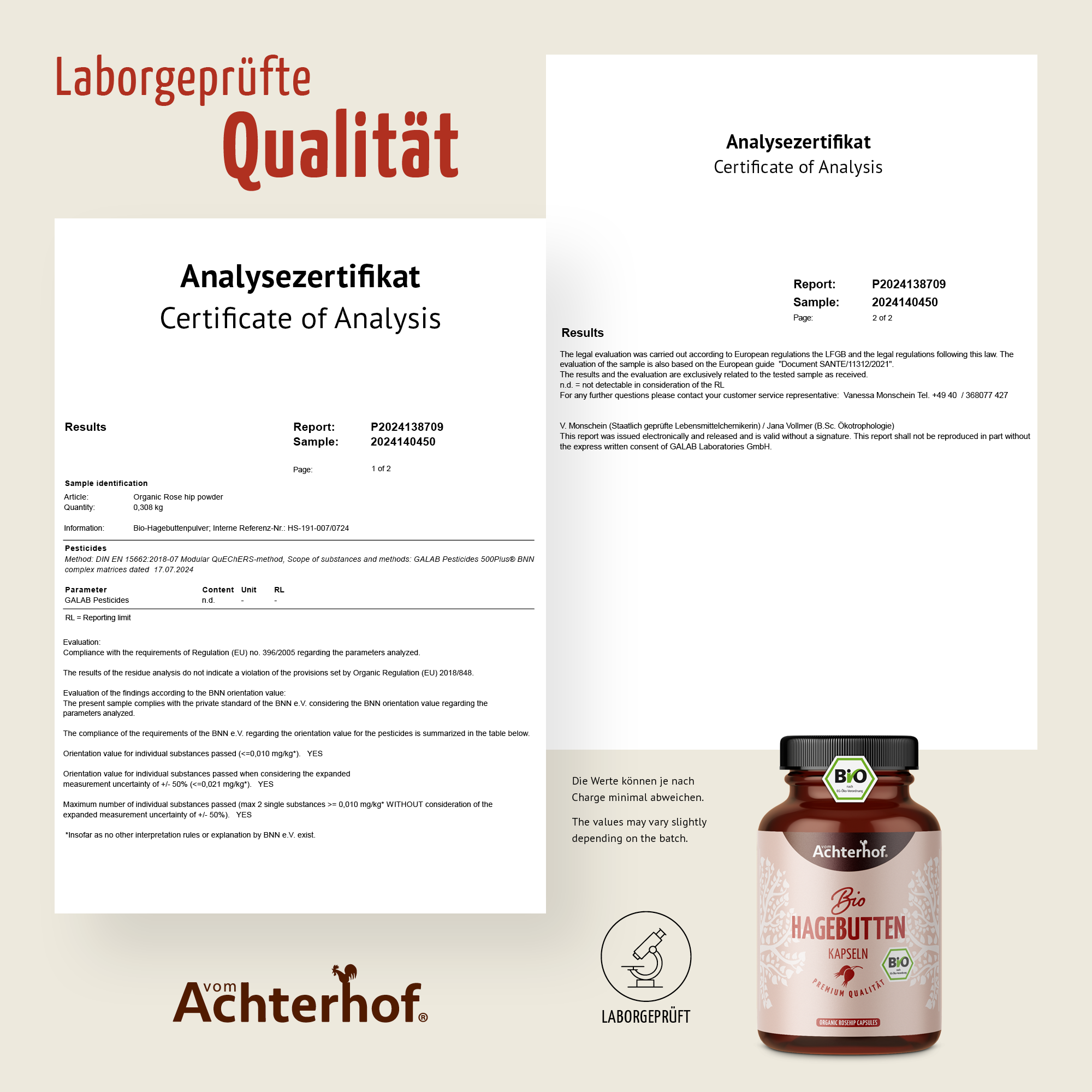 Hagebutten Kapseln Bio (180 Kapseln)