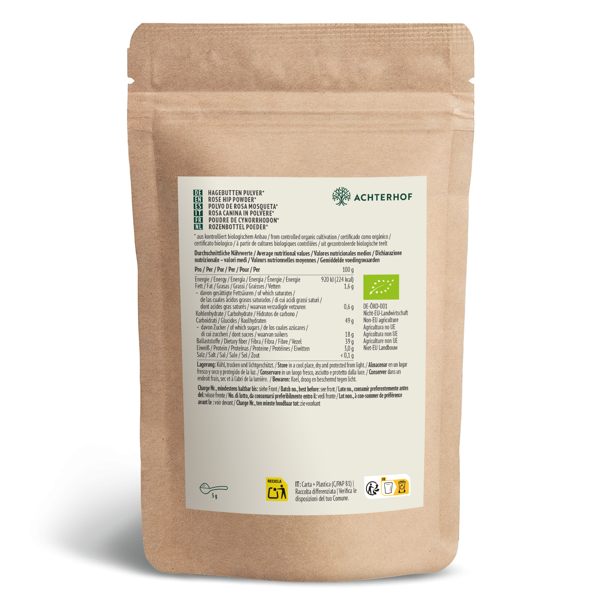 Poudre de cynorrhodon bio (500g)