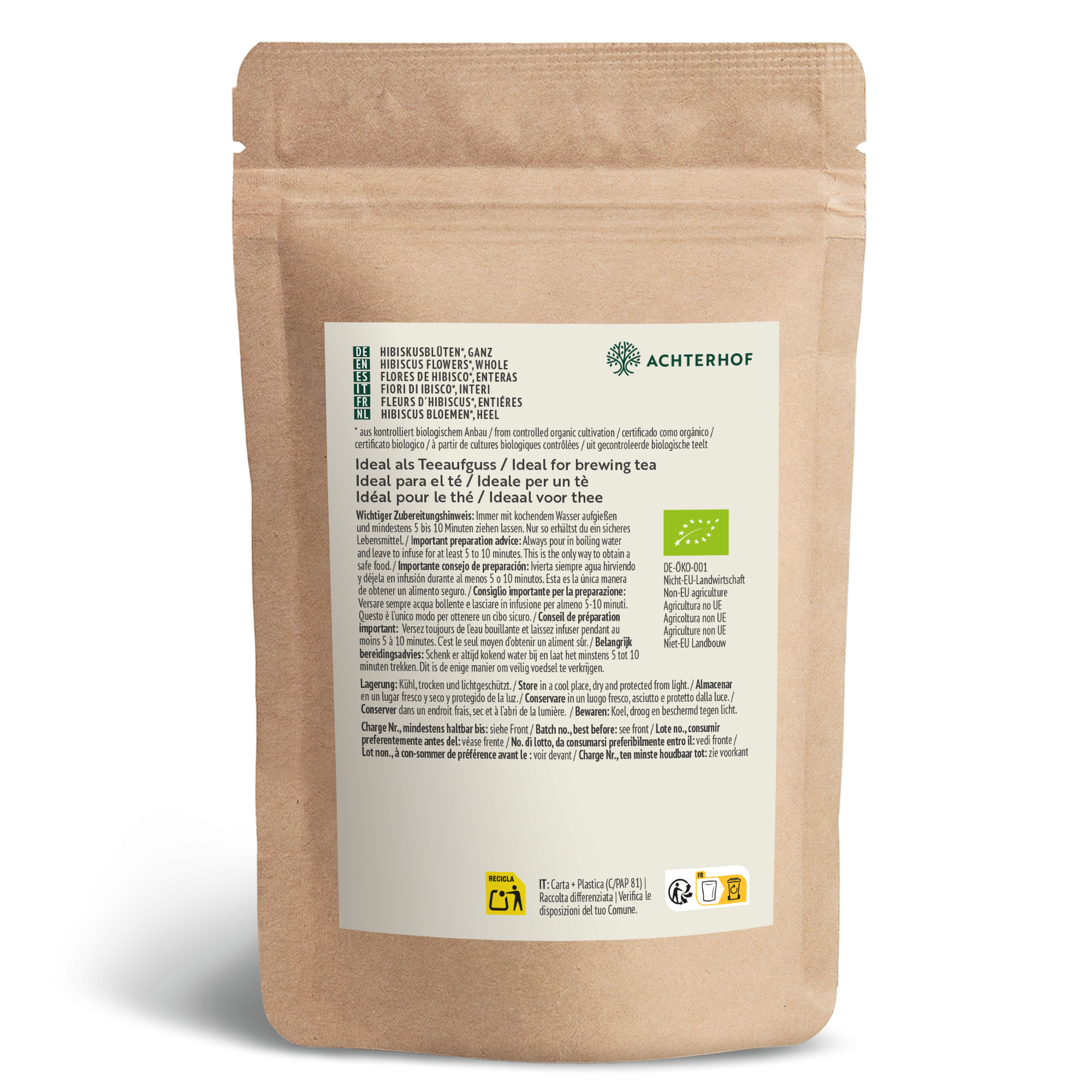 Bio Hibiskusblüten ganz (1000g)