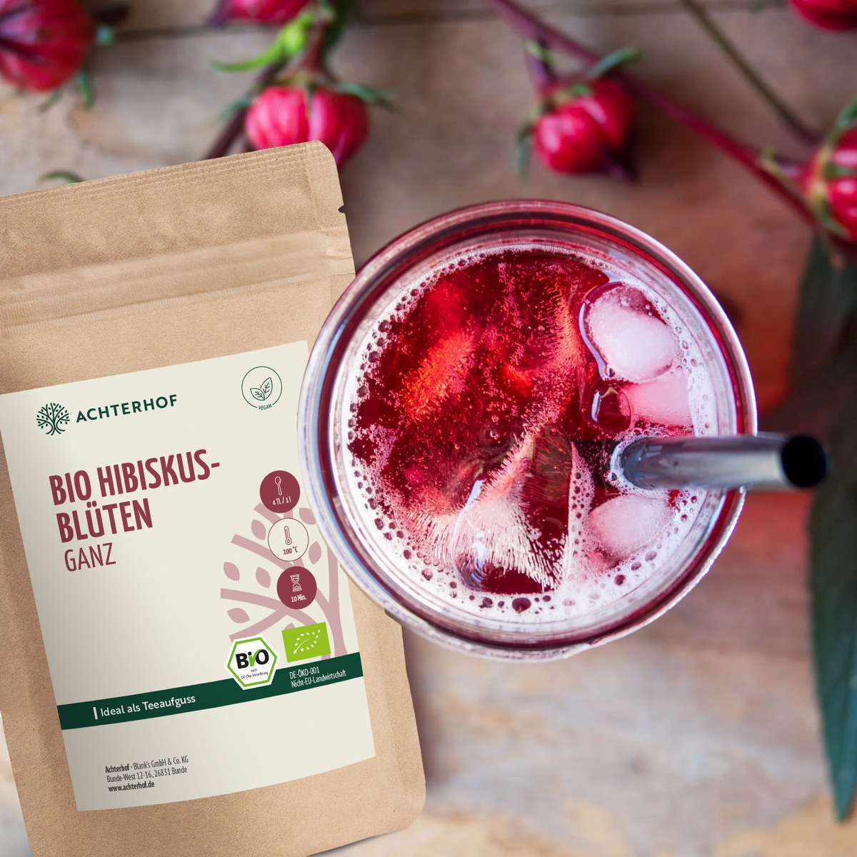 Fleurs d'hibiscus entières bio (250g)