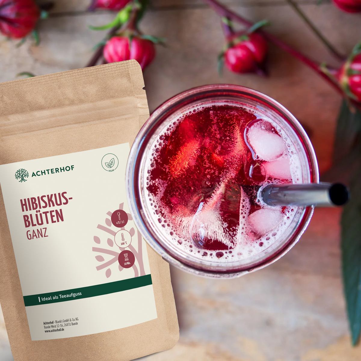 Fleurs d'hibiscus entières (1000g)